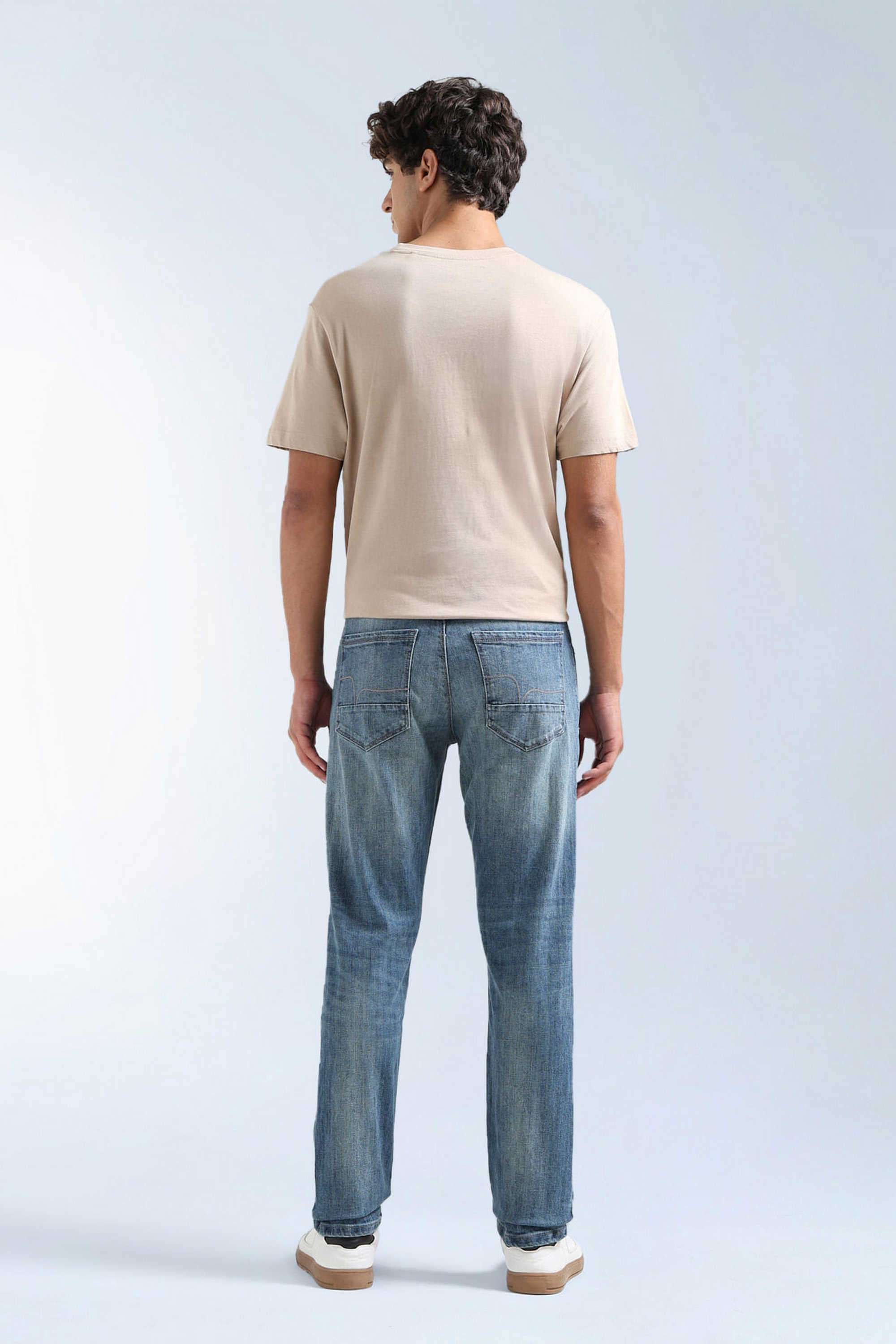 Solid-Cotton-Blend-Straight-Fit-Men-s-Jeans