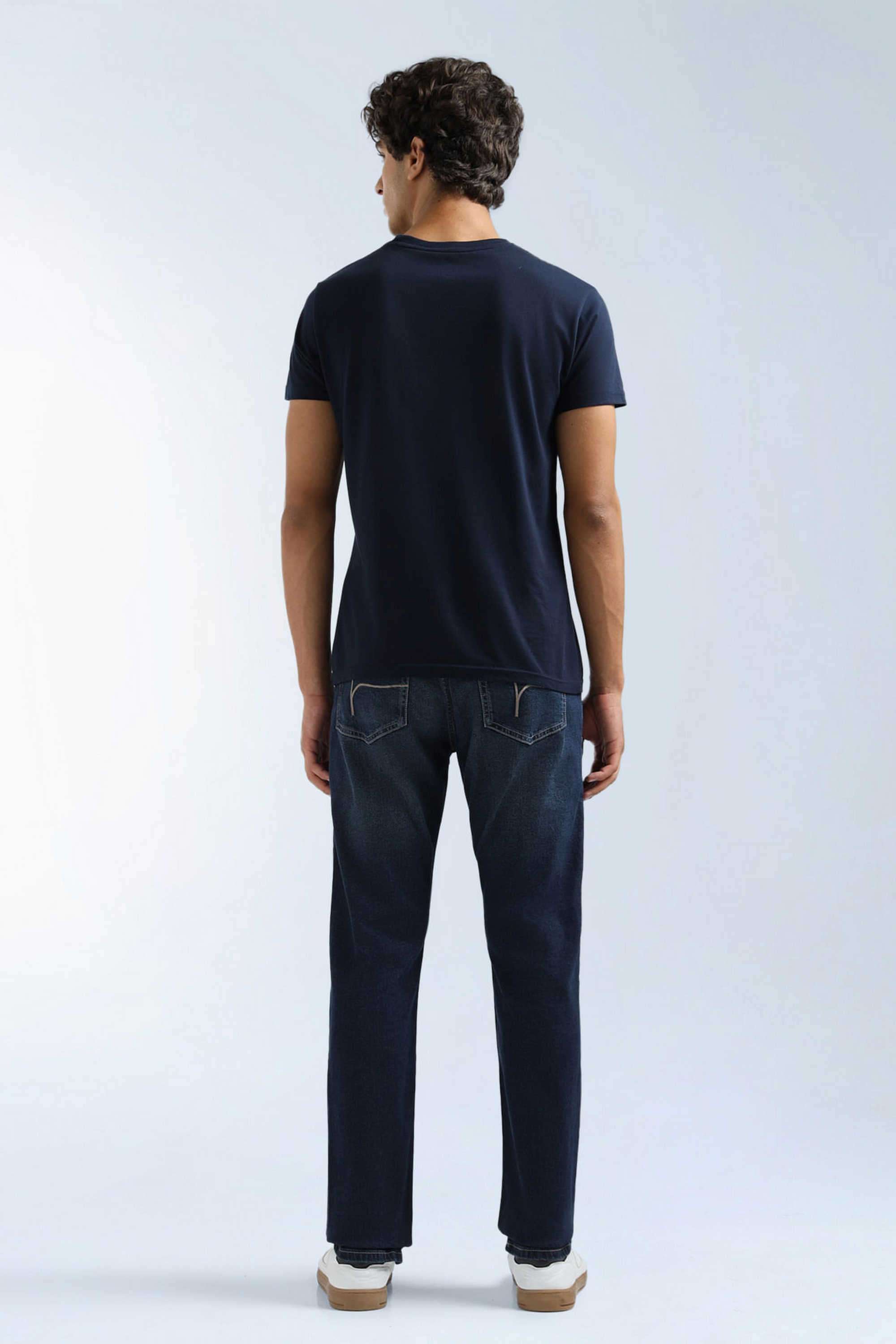 Solid-Cotton-Blend-Straight-Fit-Men-s-Jeans