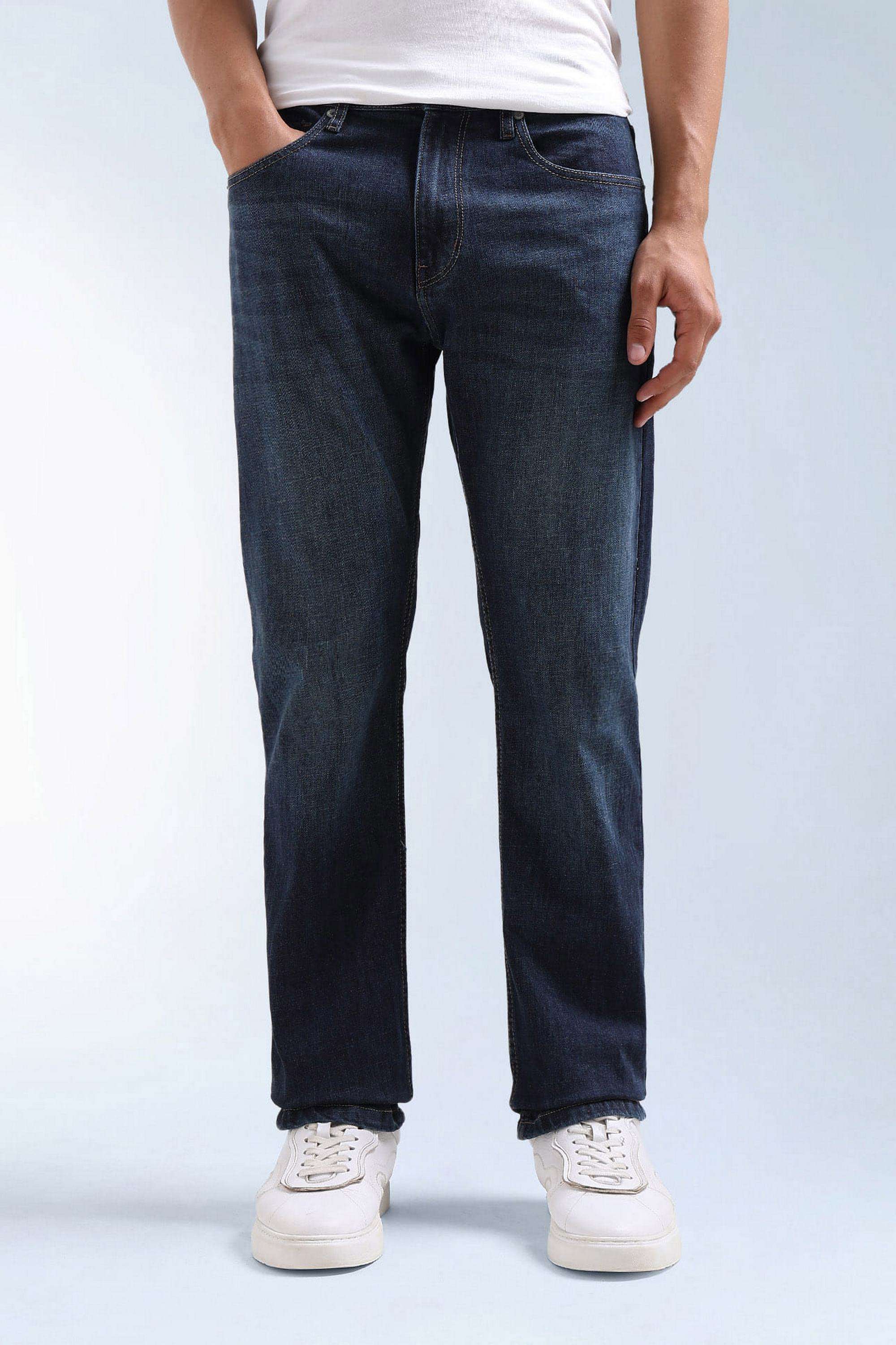Solid-Cotton-Stretch-Straight-Fit-Men-s-Jeans
