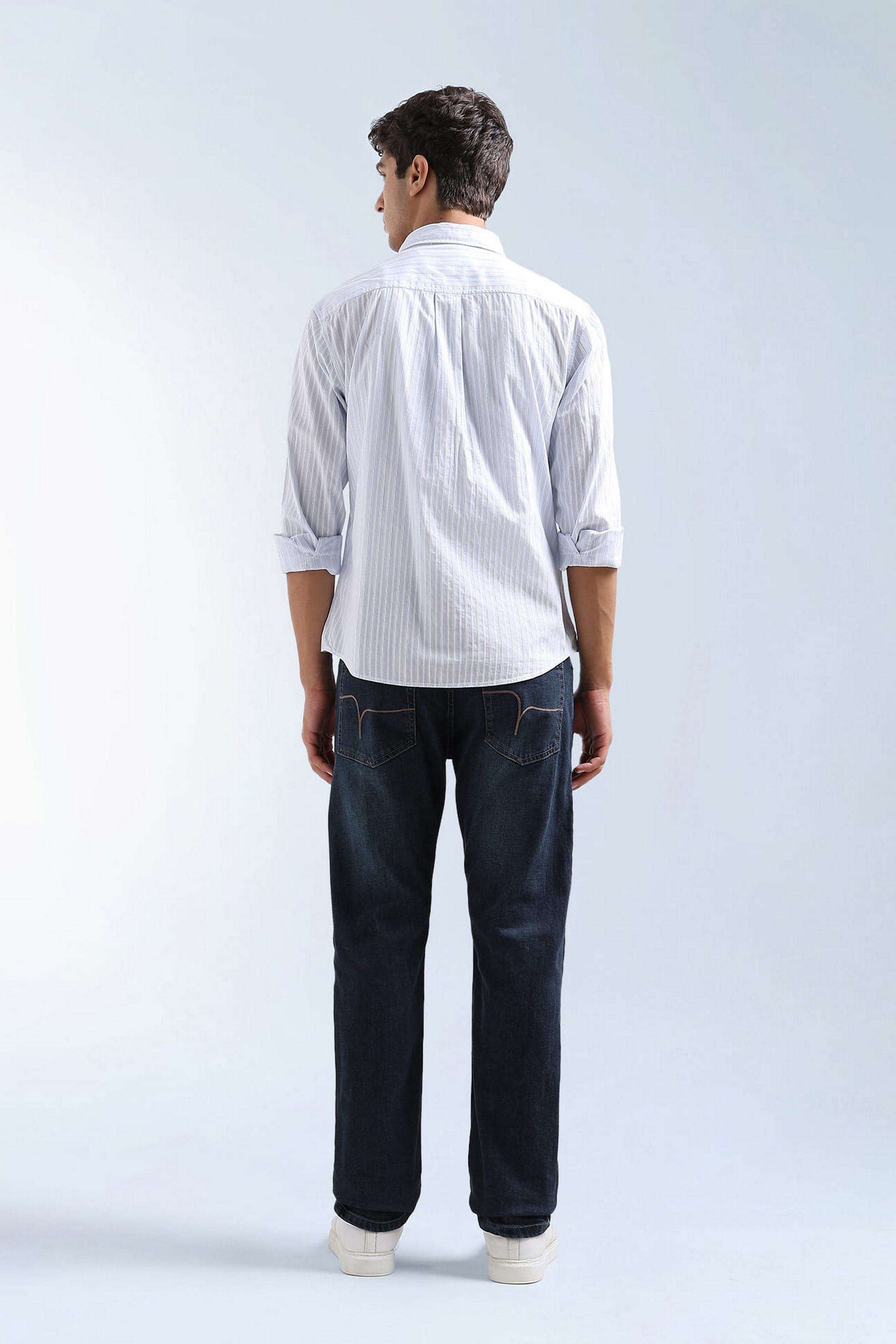 Solid-Cotton-Stretch-Straight-Fit-Men-s-Jeans