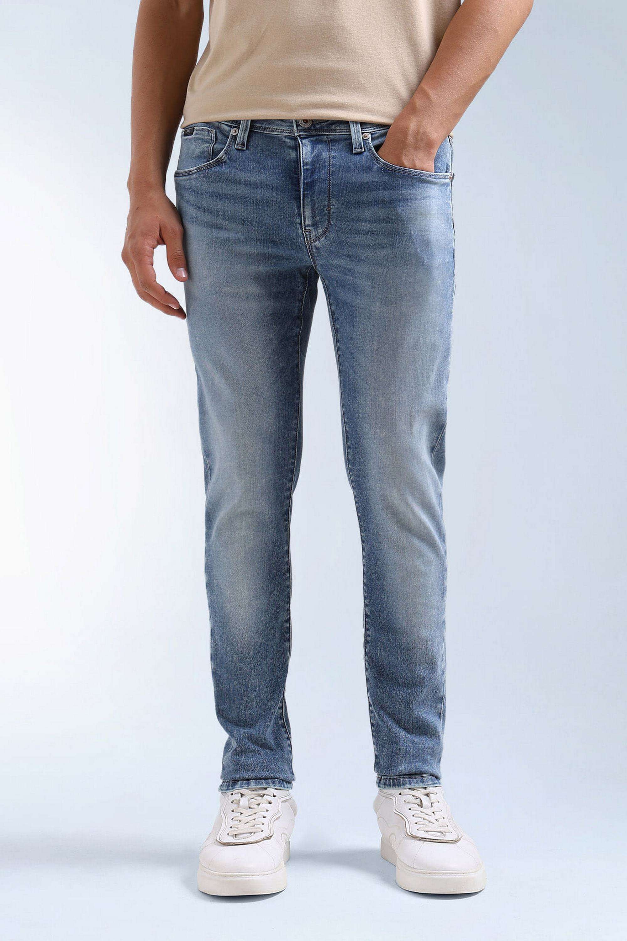 Solid-Cotton-Stretch-Super-Skinny-Fit-Men-s-Jeans