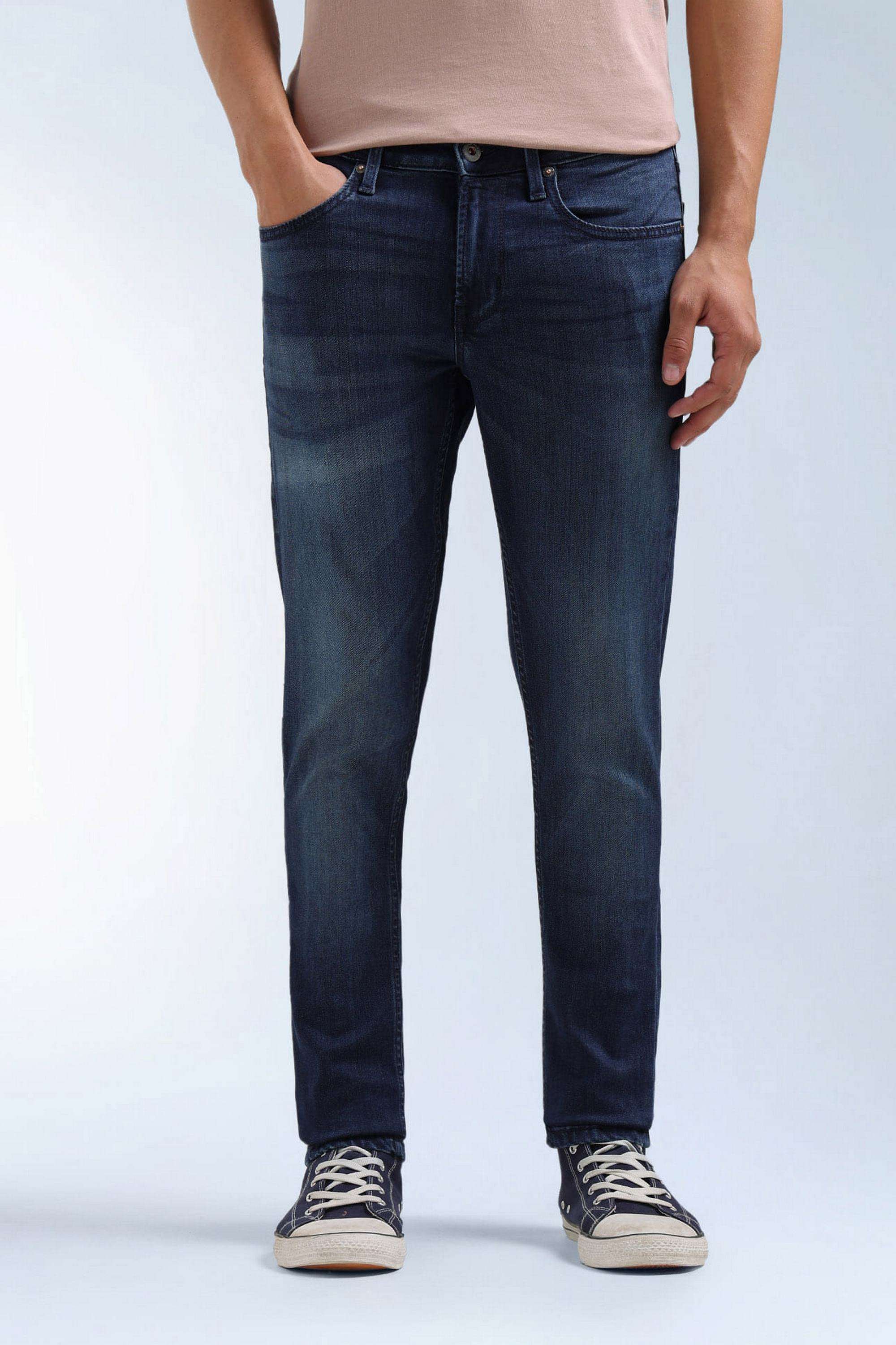 Solid-Cotton-Stretch-Super-Skinny-Fit-Men-s-Jeans