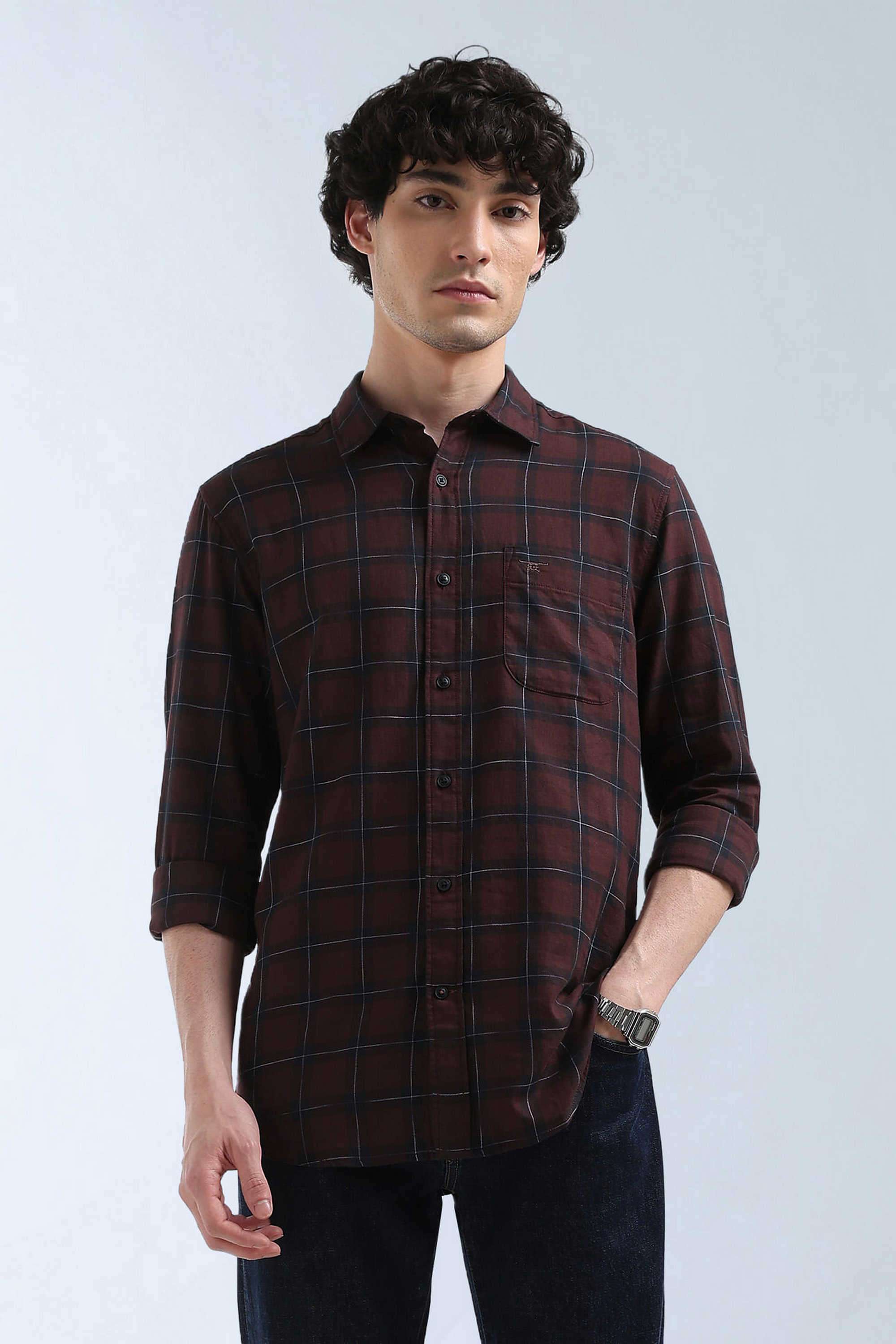 Checks-Cotton-Slim-Fit-Men-s-Casual-Shirt