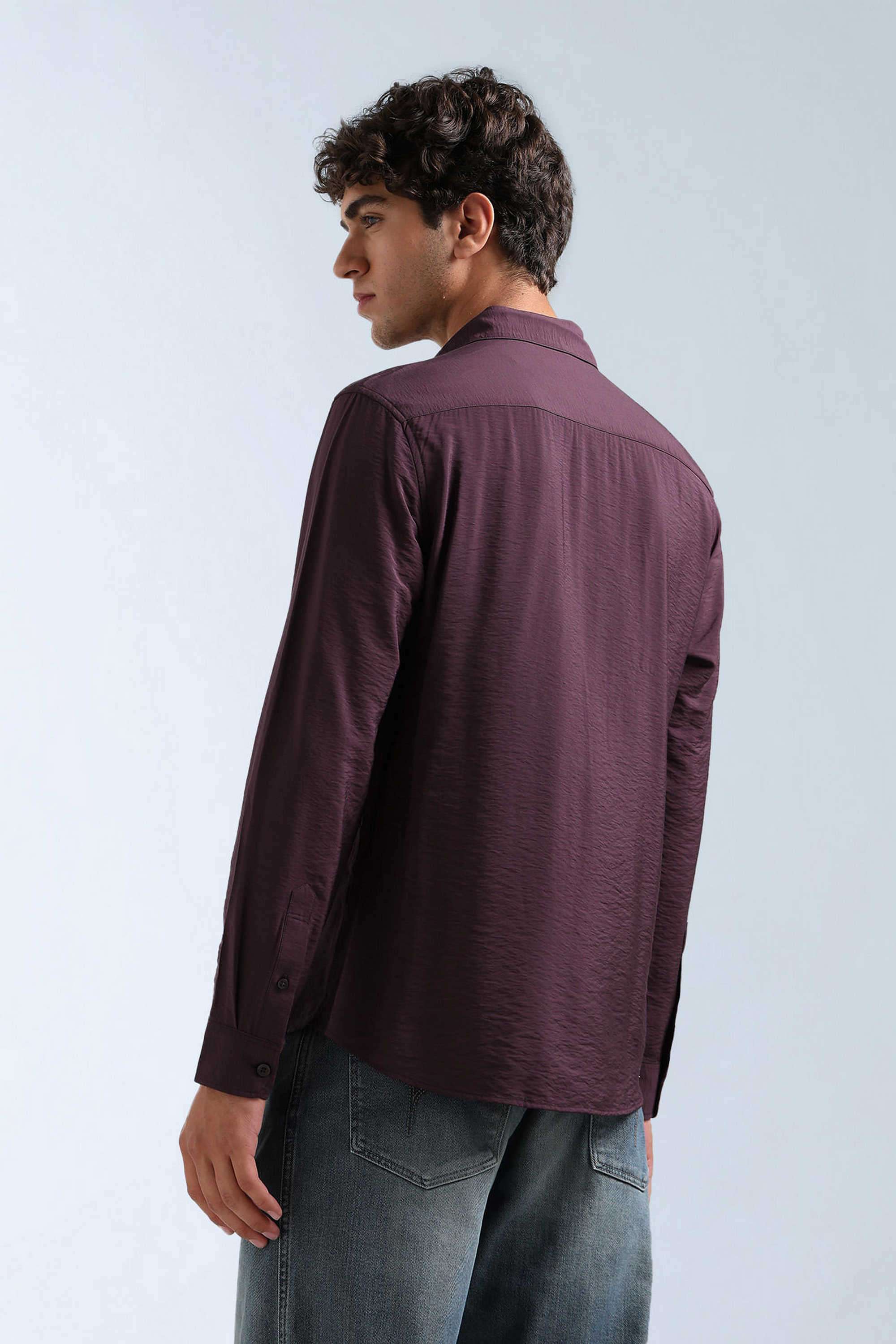 Solid-Rayon-Slim-Fit-Men-s-Casual-Shirt