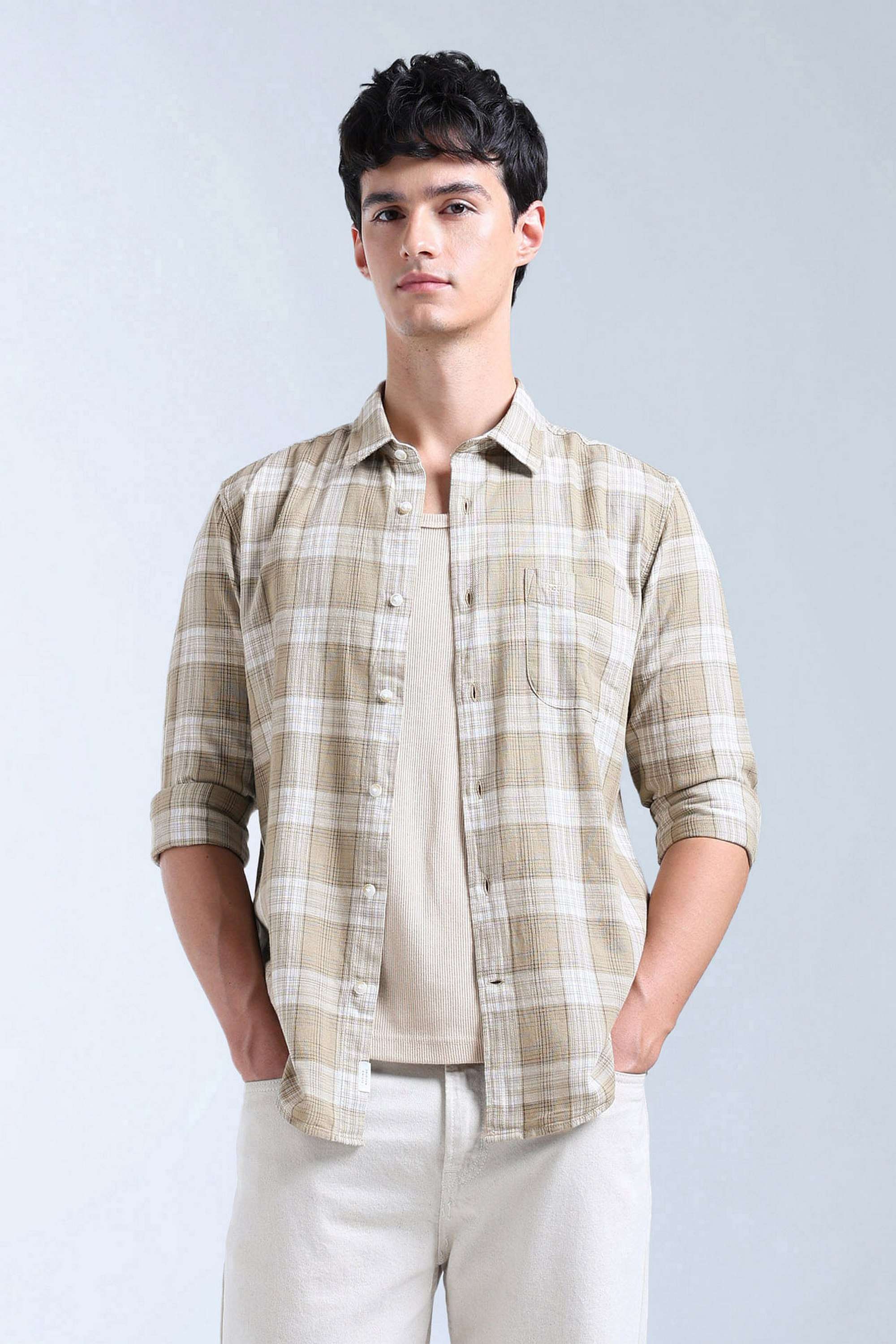 Checks-Cotton-Slim-Fit-Men-s-Shirt