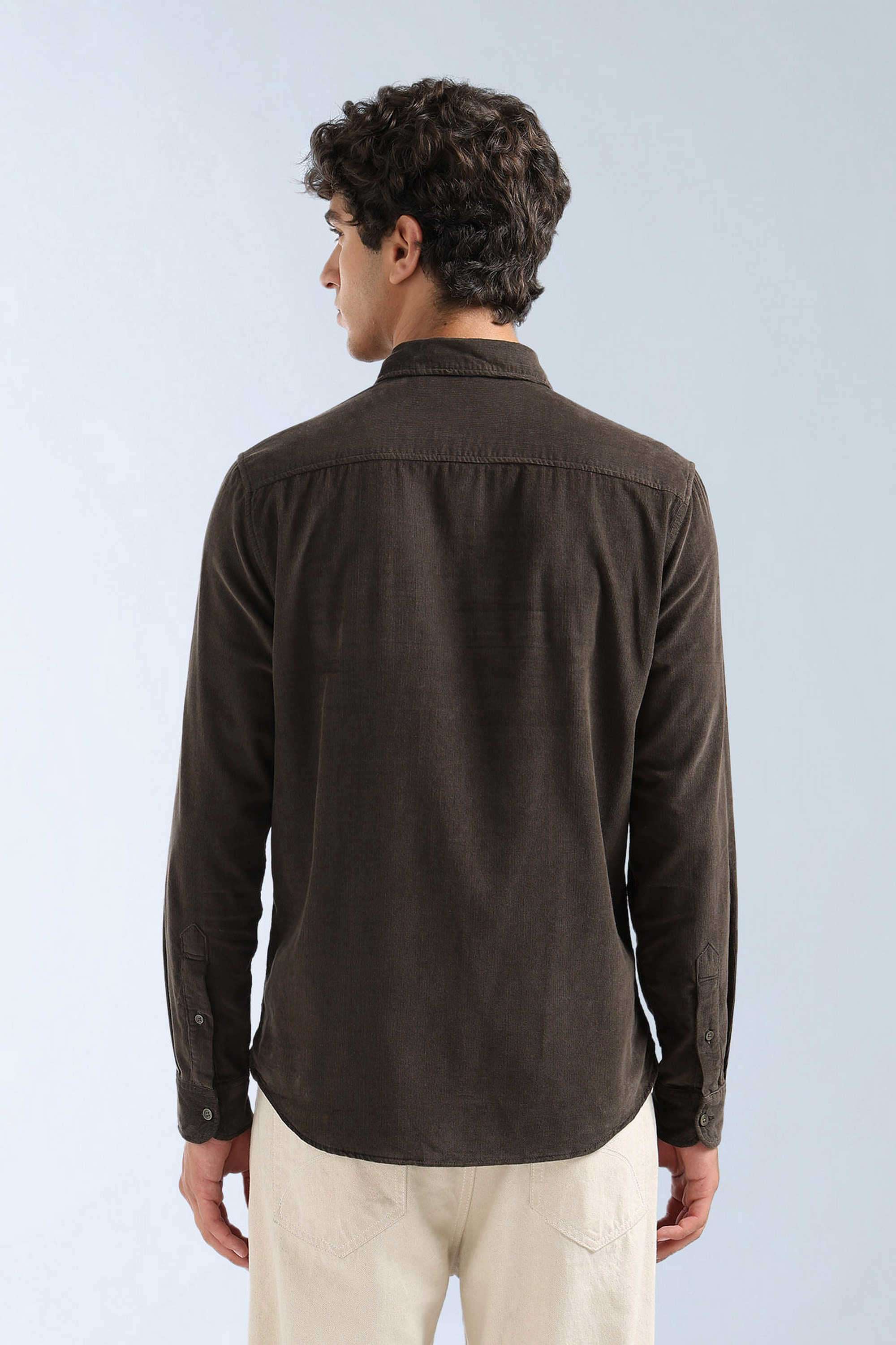 Solid-Cotton-Slim-Fit-Men-s-Casual-Shirt