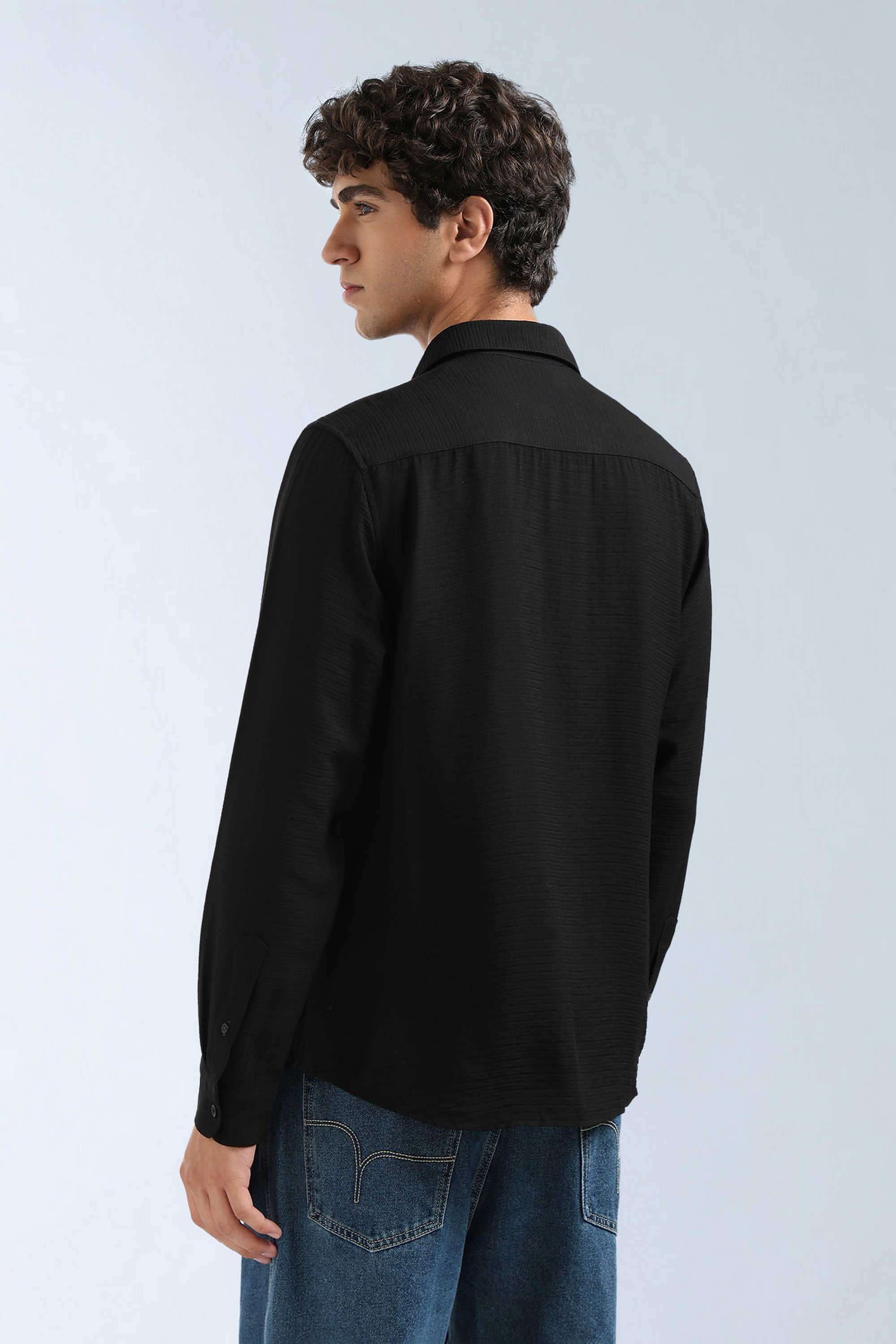 Solid-Viscose-Slim-Fit-Men-s-Casual-Shirt