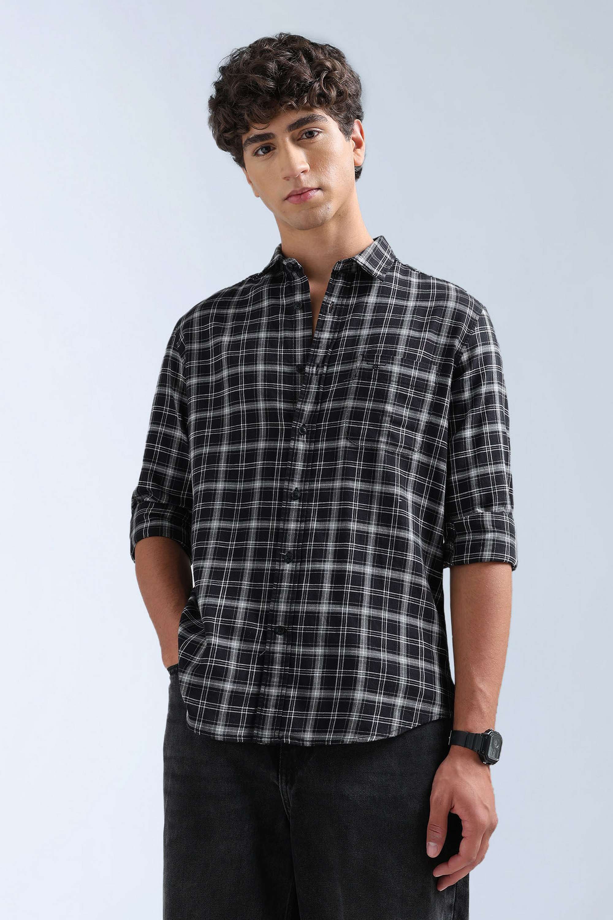 Checks-Cotton-Slim-Fit-Men-s-Shirt