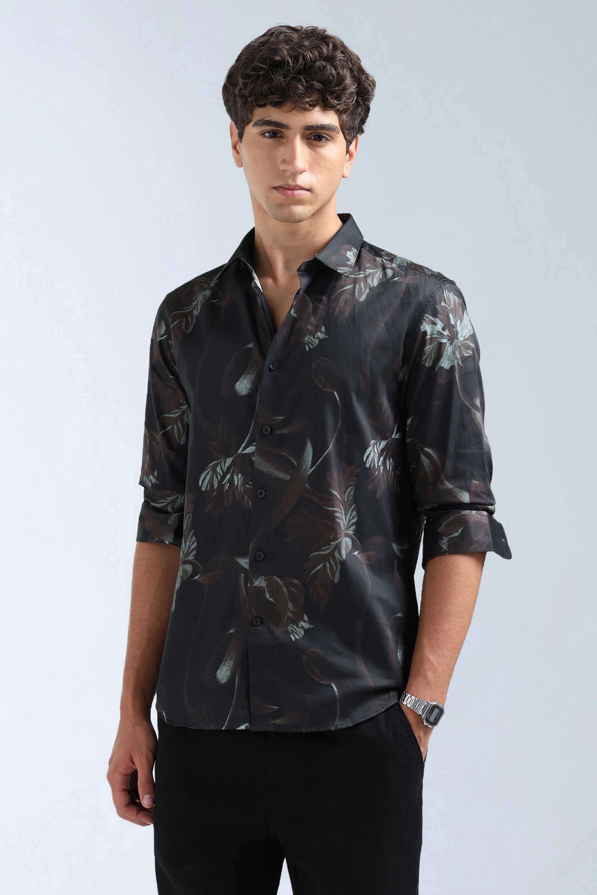 Printed-Cotton-Slim-Fit-Men-s-Casual-Shirt