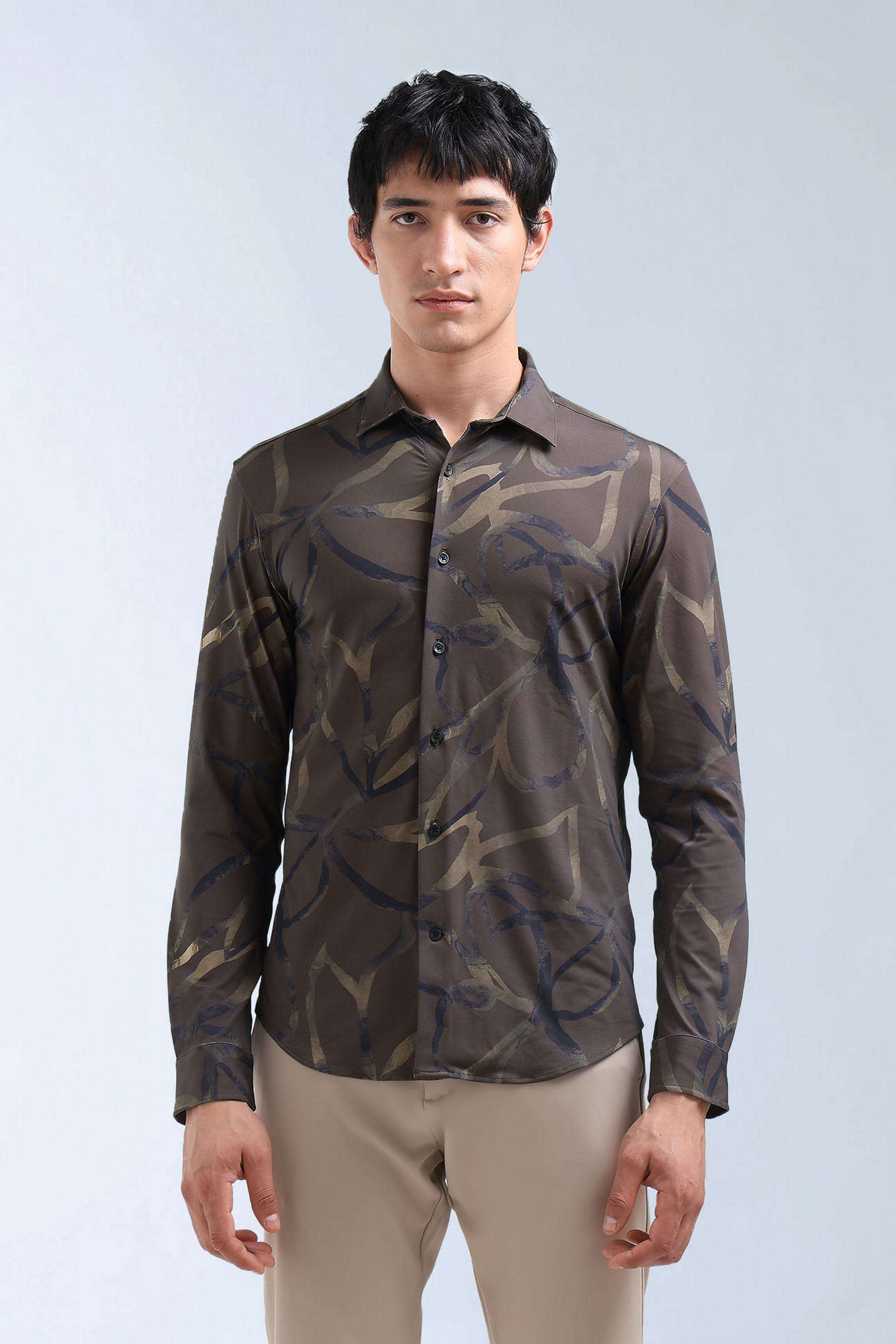 Printed-Nylon-Slim-Fit-Men-s-Shirt