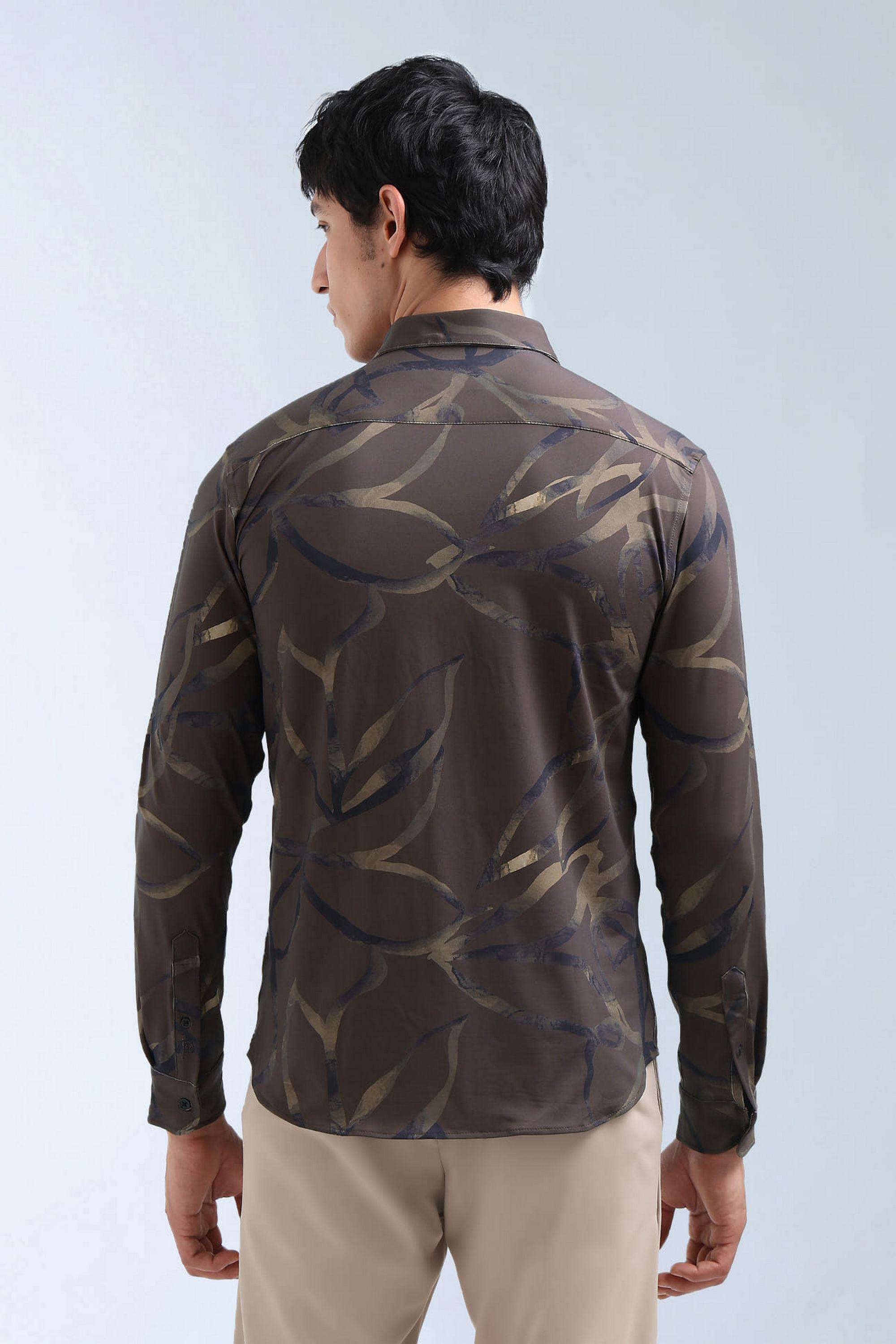 Printed-Nylon-Slim-Fit-Men-s-Shirt