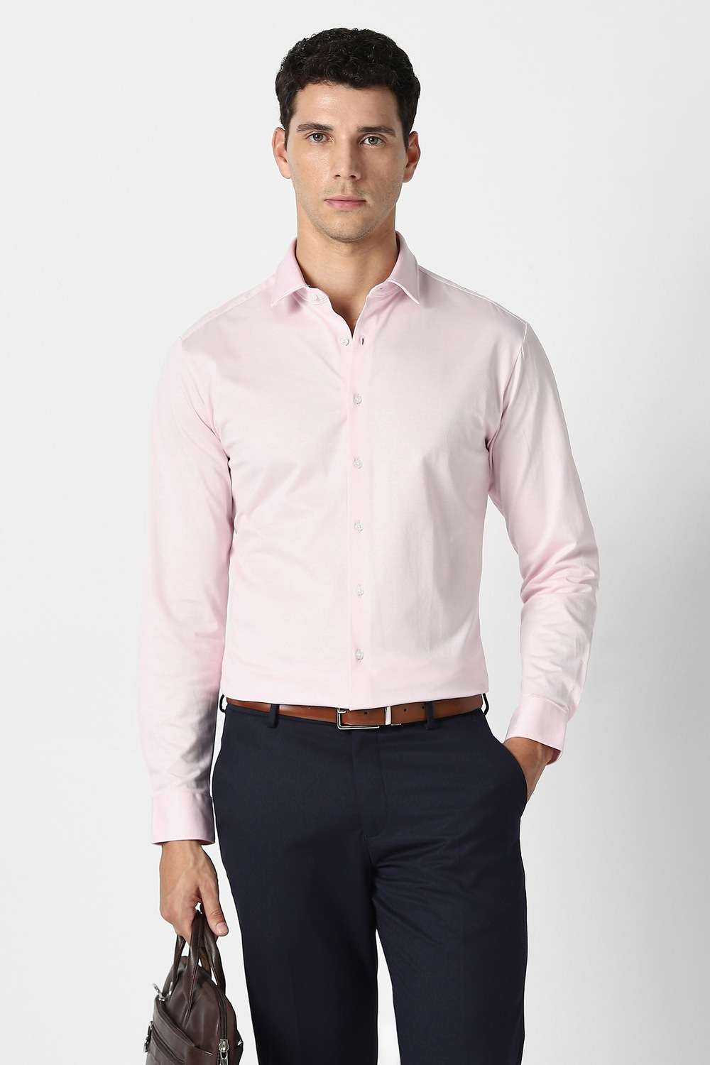 Solid-Cotton-Slim-Fit-Men-s-Shirt