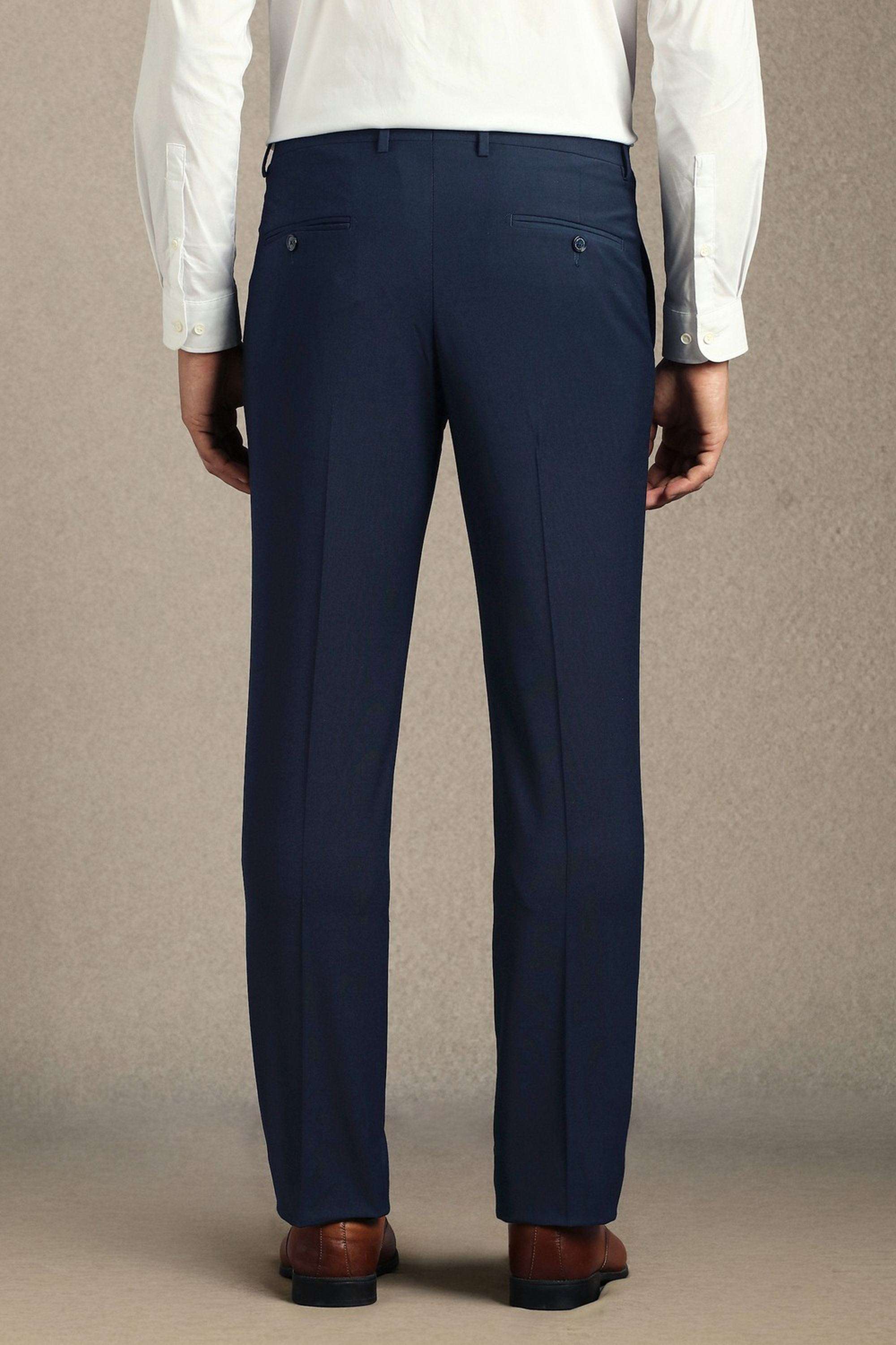 Solid-Polyester-Viscose-Slim-Fit-Men-s-Trousers