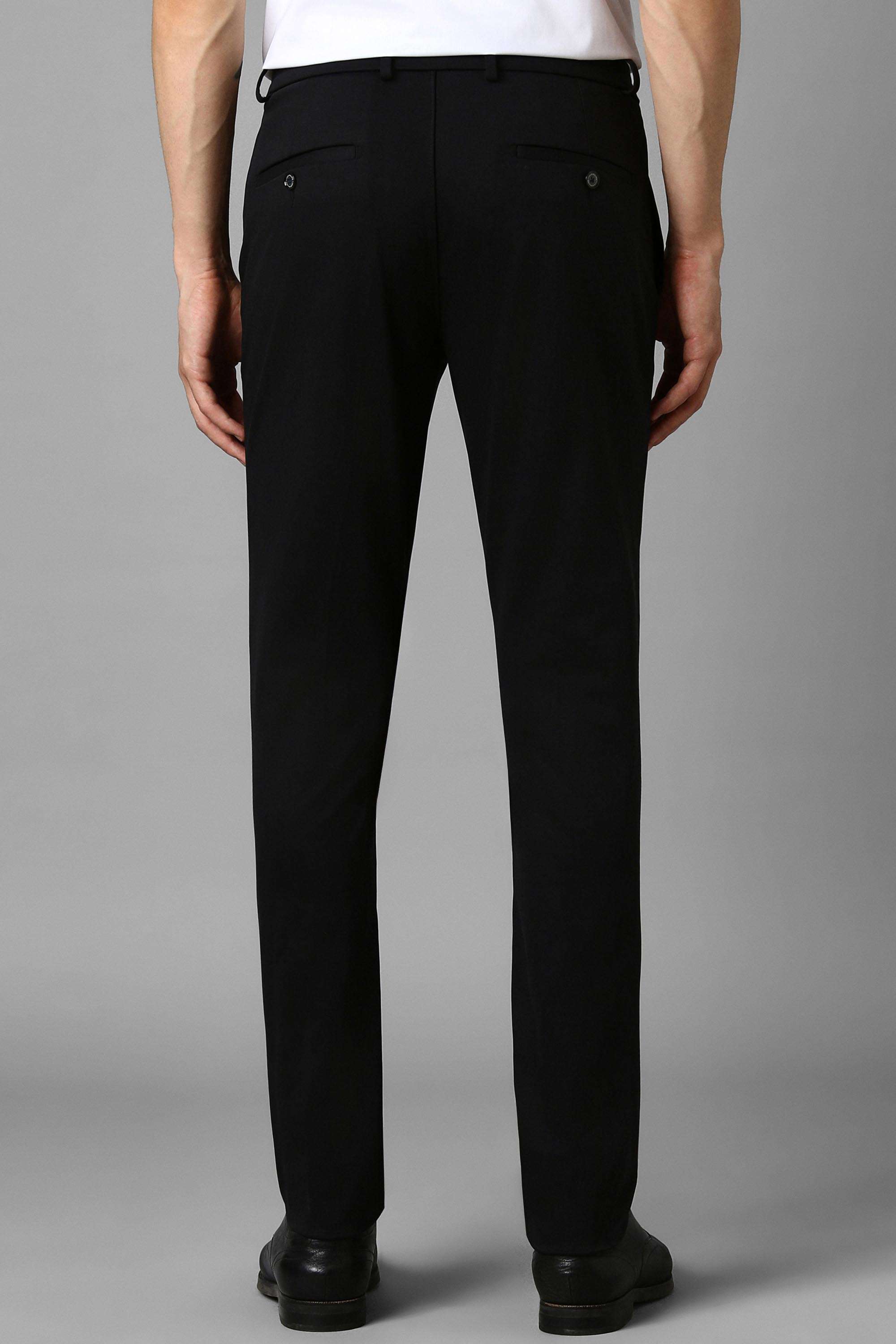 Solid-Cotton-Blend-Tapered-Fit-Men-Trousers