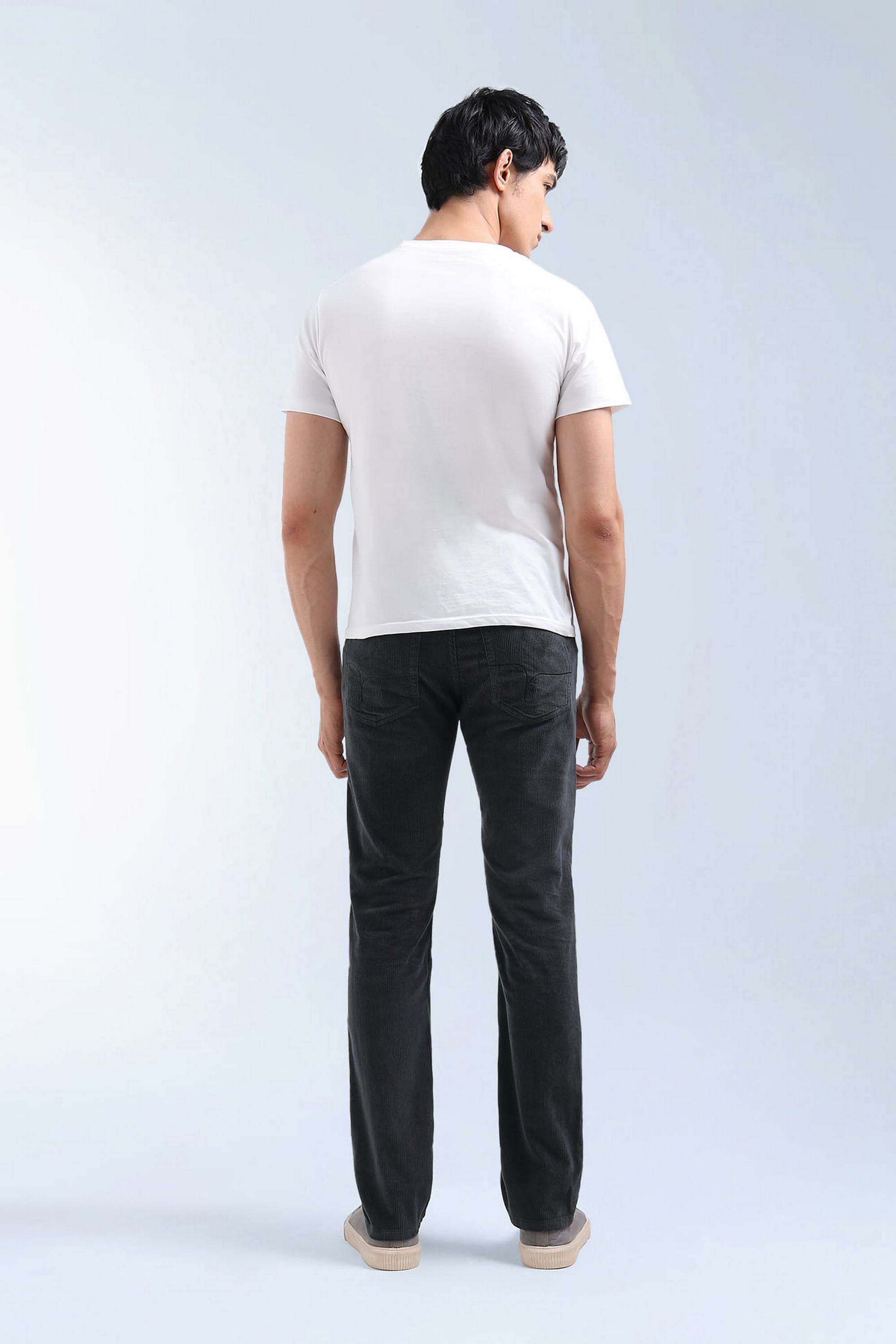 Solid-Cotton-Stretch-Straight-Fit-Men-s-Trousers