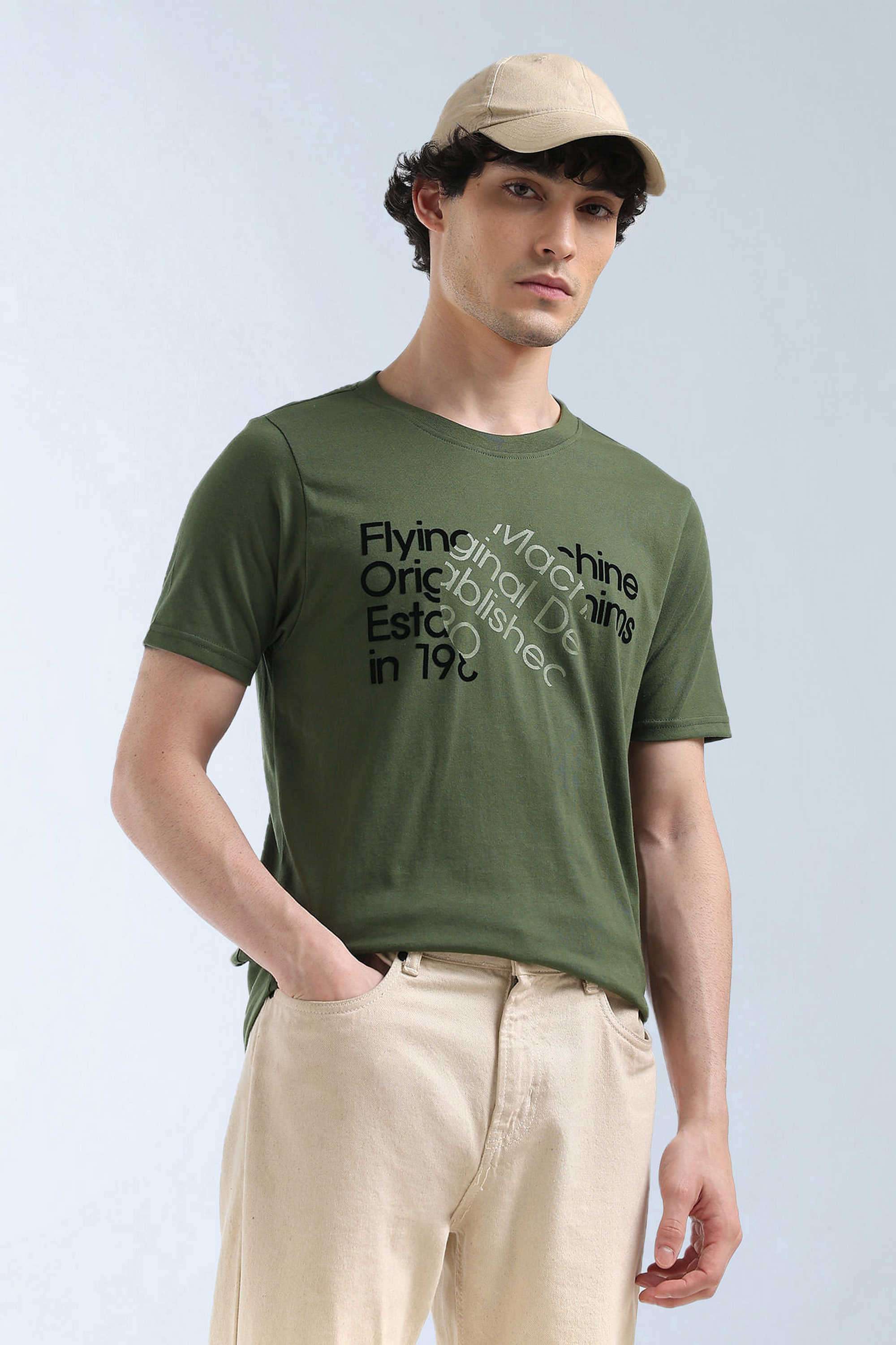 Printed-Cotton-Blend-Round-Neck-Men-s-T-Shirt