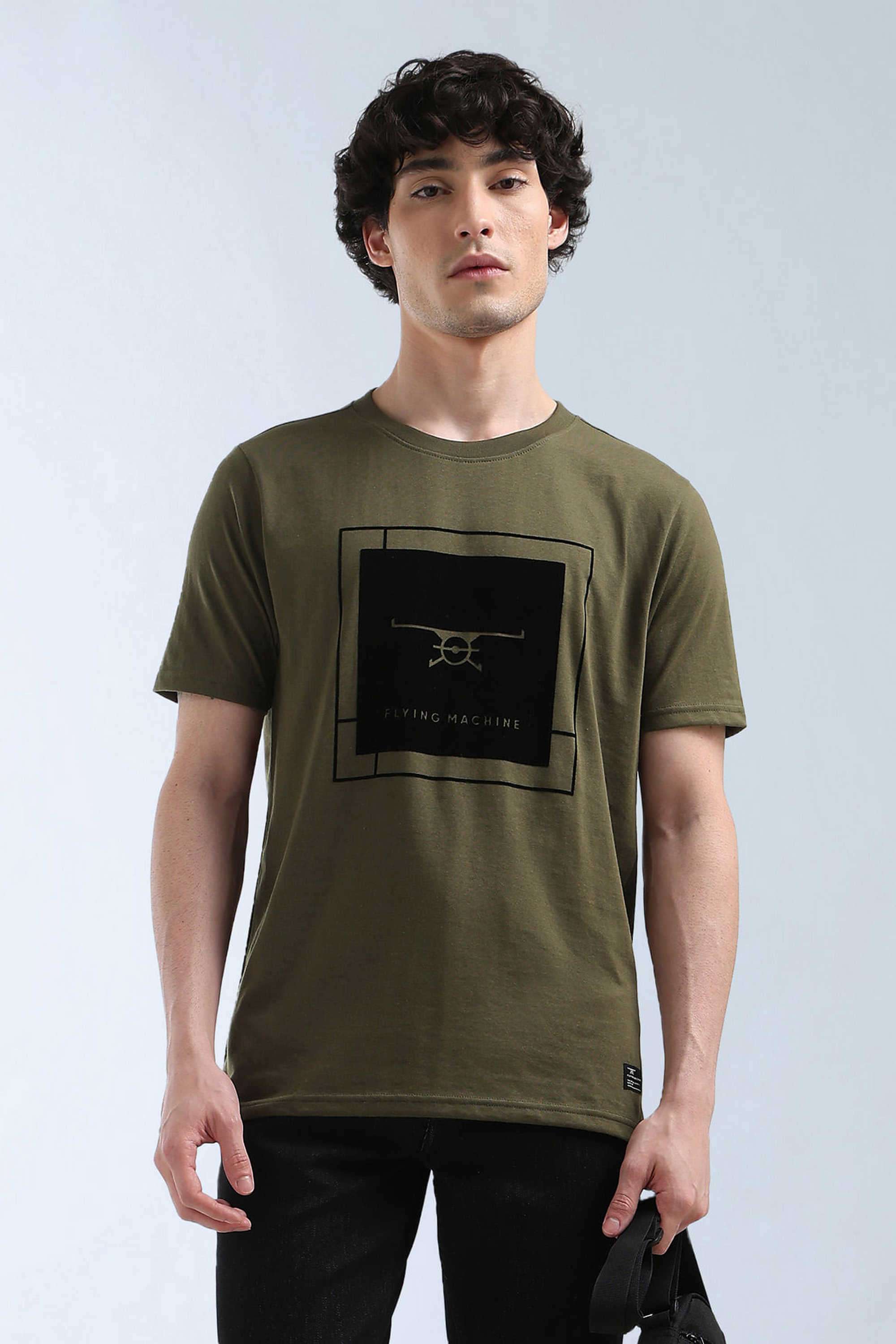 Printed-Cotton-Blend-Round-Neck-Men-s-T-Shirt