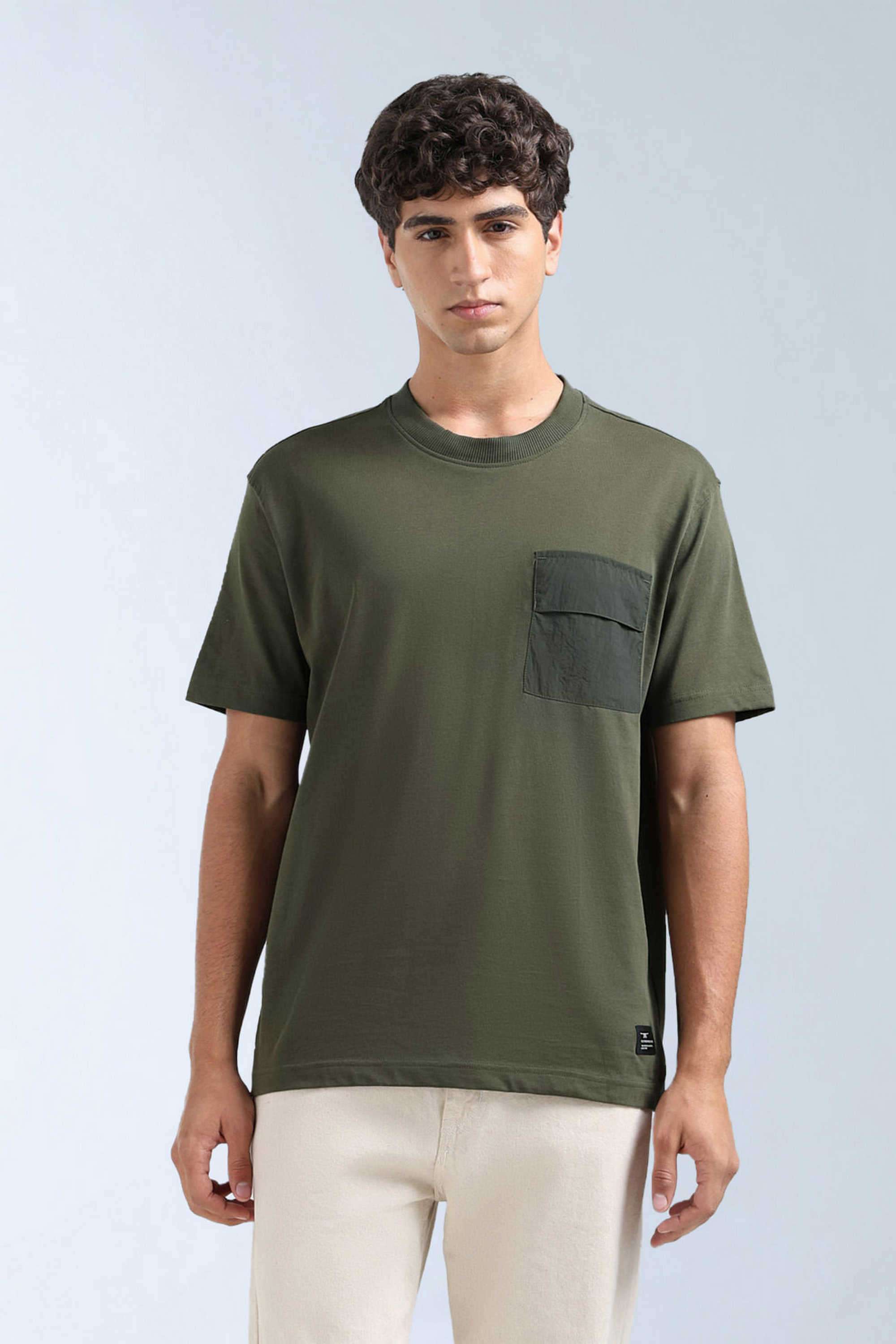 Solid-Cotton-Round-Neck-Men-s-T-Shirt