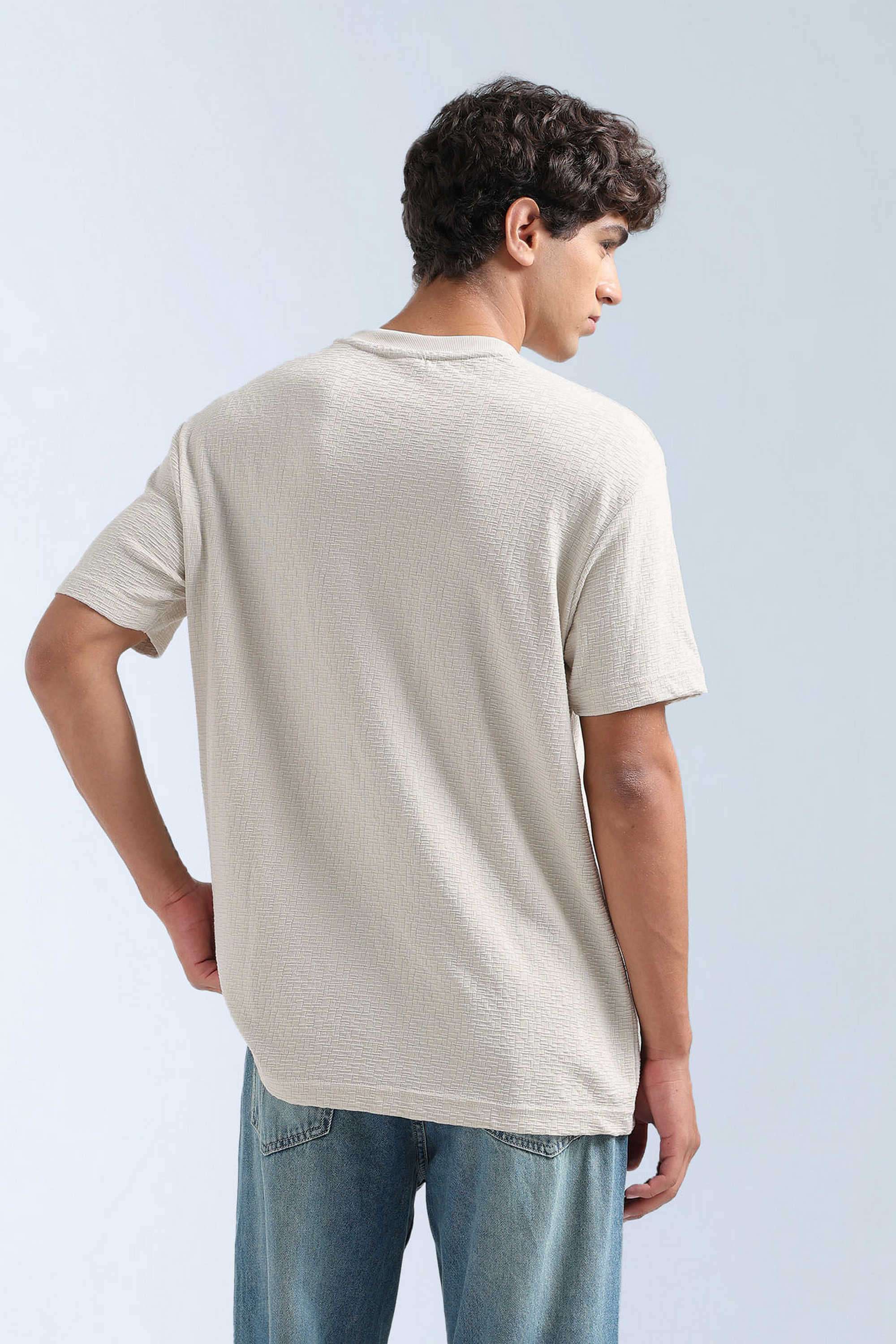Textured-Cotton-Blend-Round-Neck-Men-s-T-Shirt