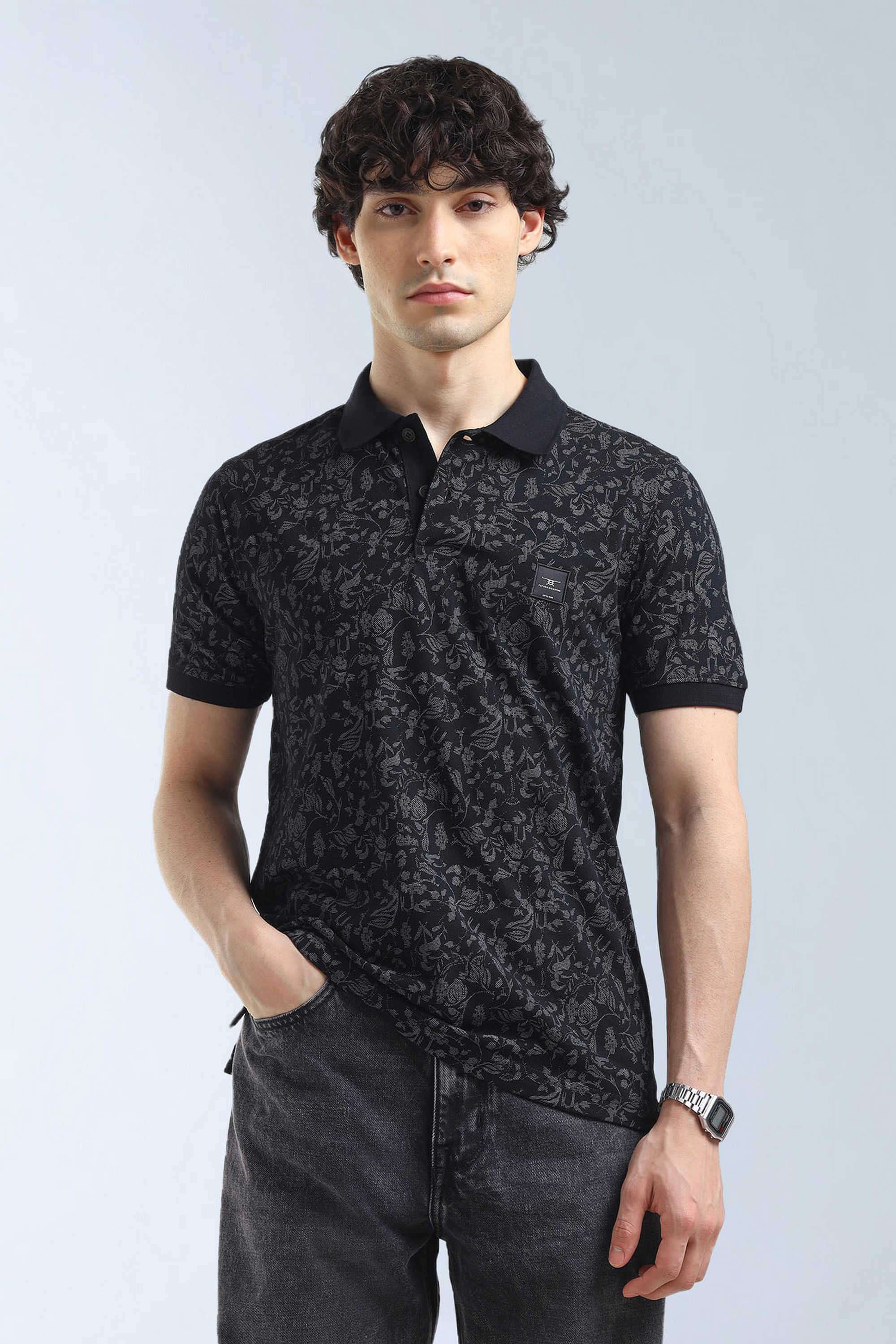 Printed-Cotton-Blend-Polo-Men-s-T-Shirt