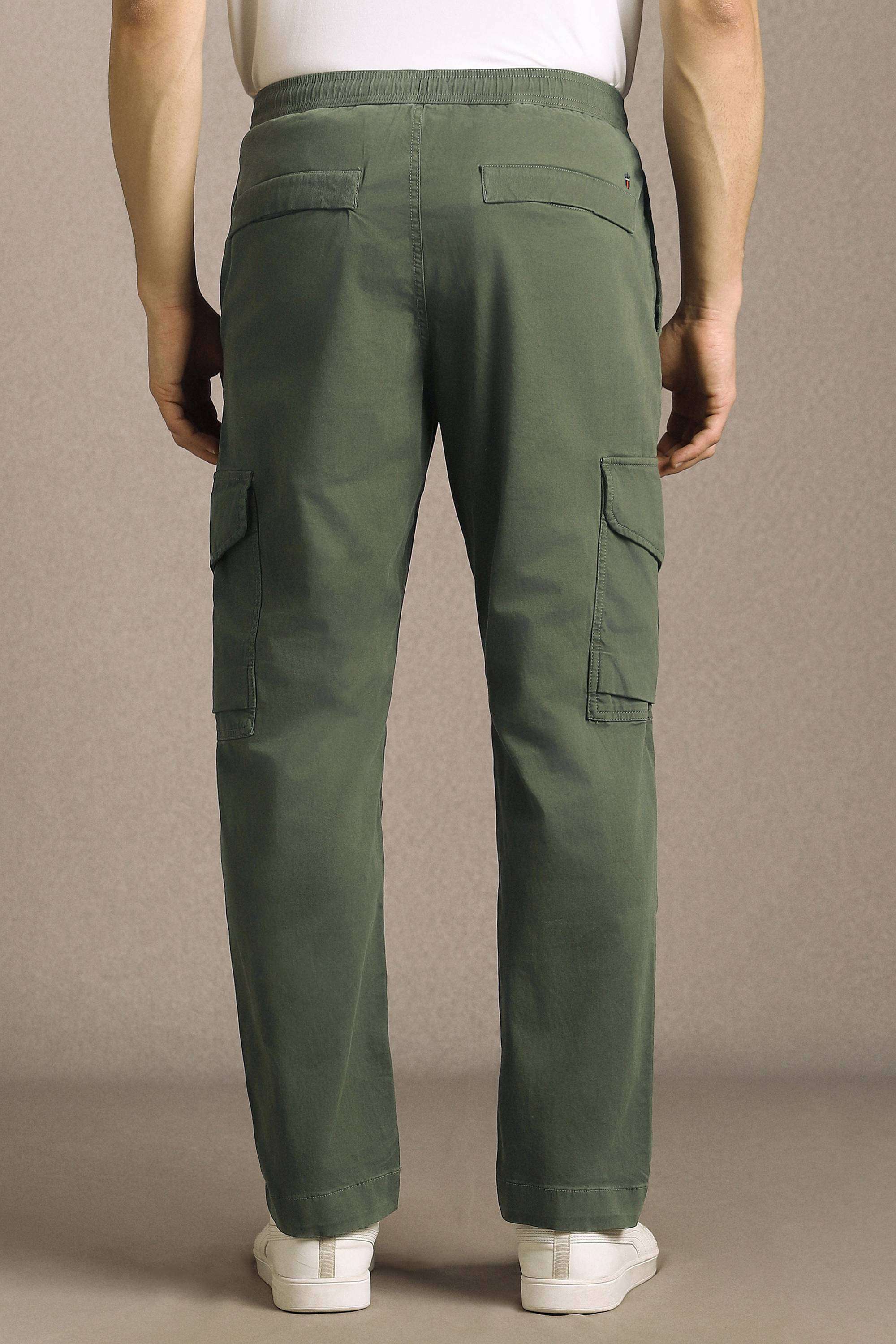 Solid-Cotton-Blend-Straight-Fit-Men-s-Trousers
