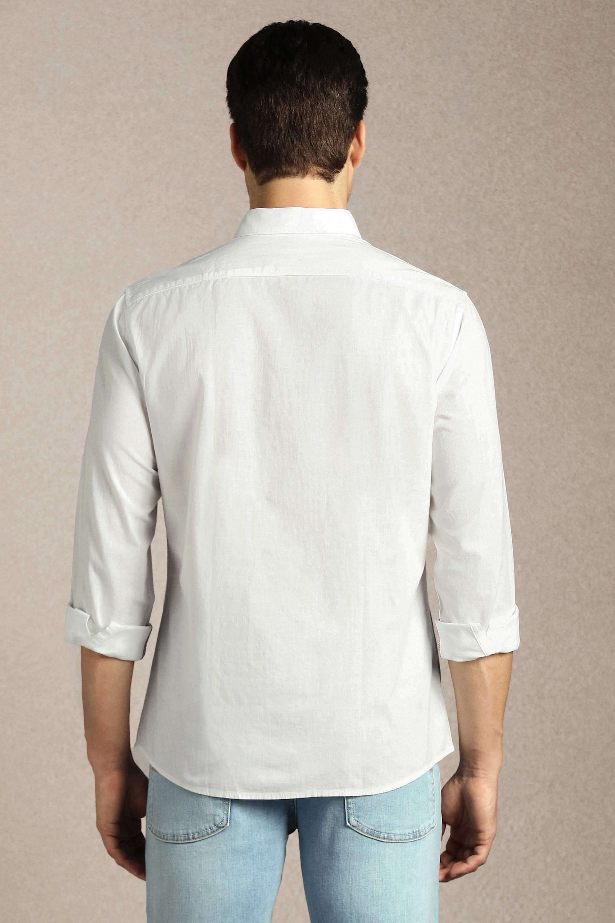 Solid-Cotton-Slim-Fit-Men-Casual-Wear-Shirt