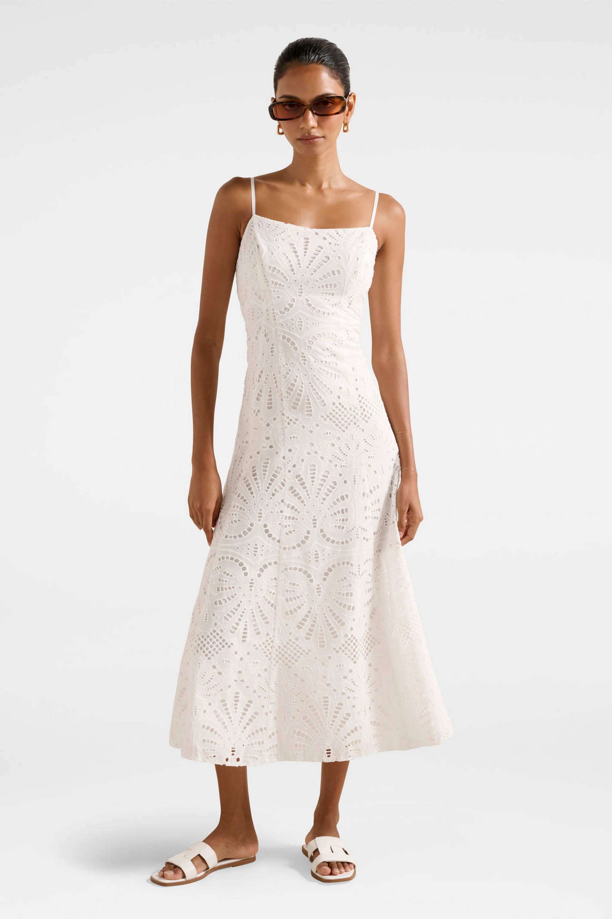 Embroidered-Square-Neck-Cotton-Women-s-Dress