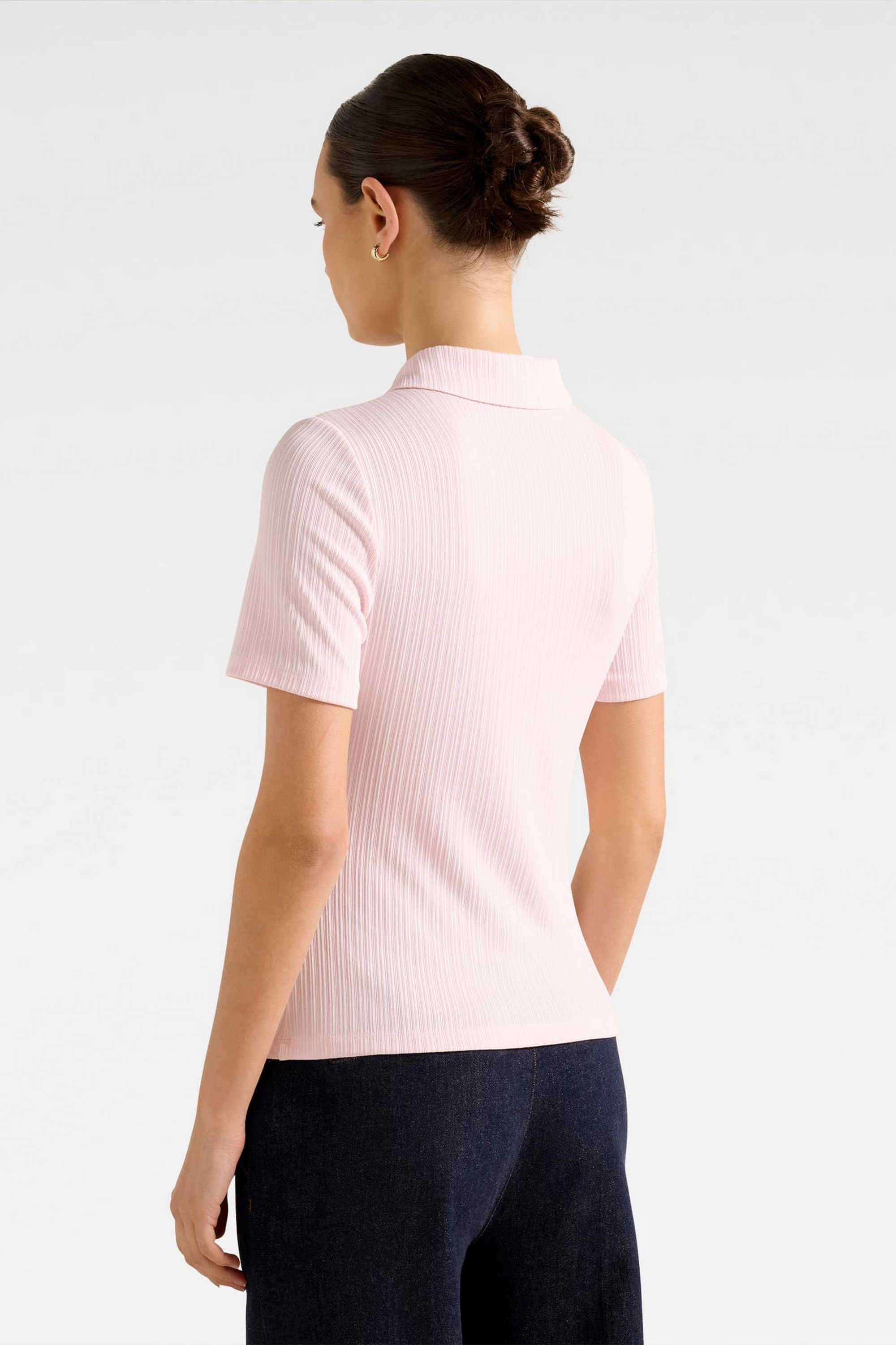 Solid-Polyester-Polo-Women-s-Top