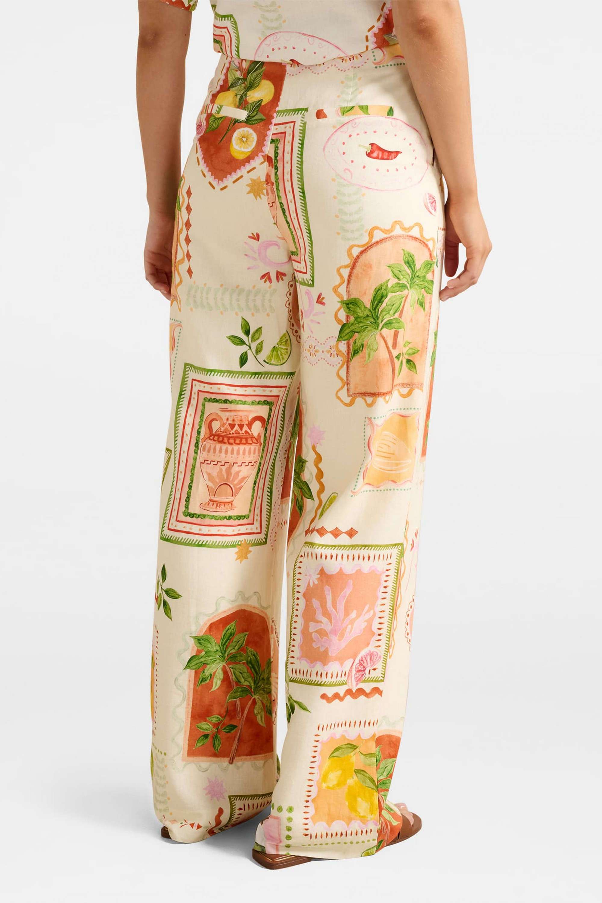 Printed-Relaxed-Fit-Blended-Fabric-Women-Casual-Wear-Pants