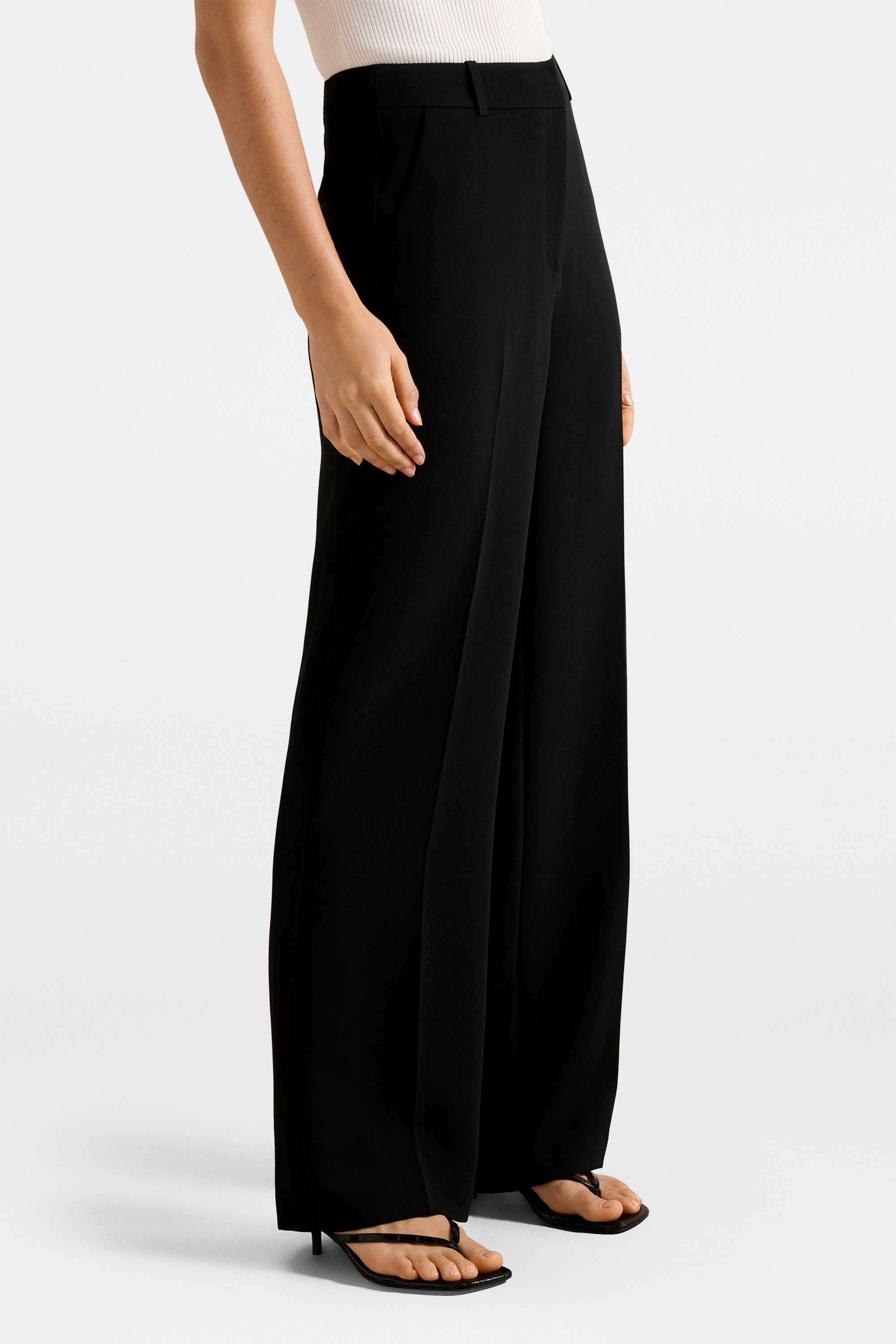 Solid-Regular-Fit-Polyester-Women-s-Formal-Wear-Pants