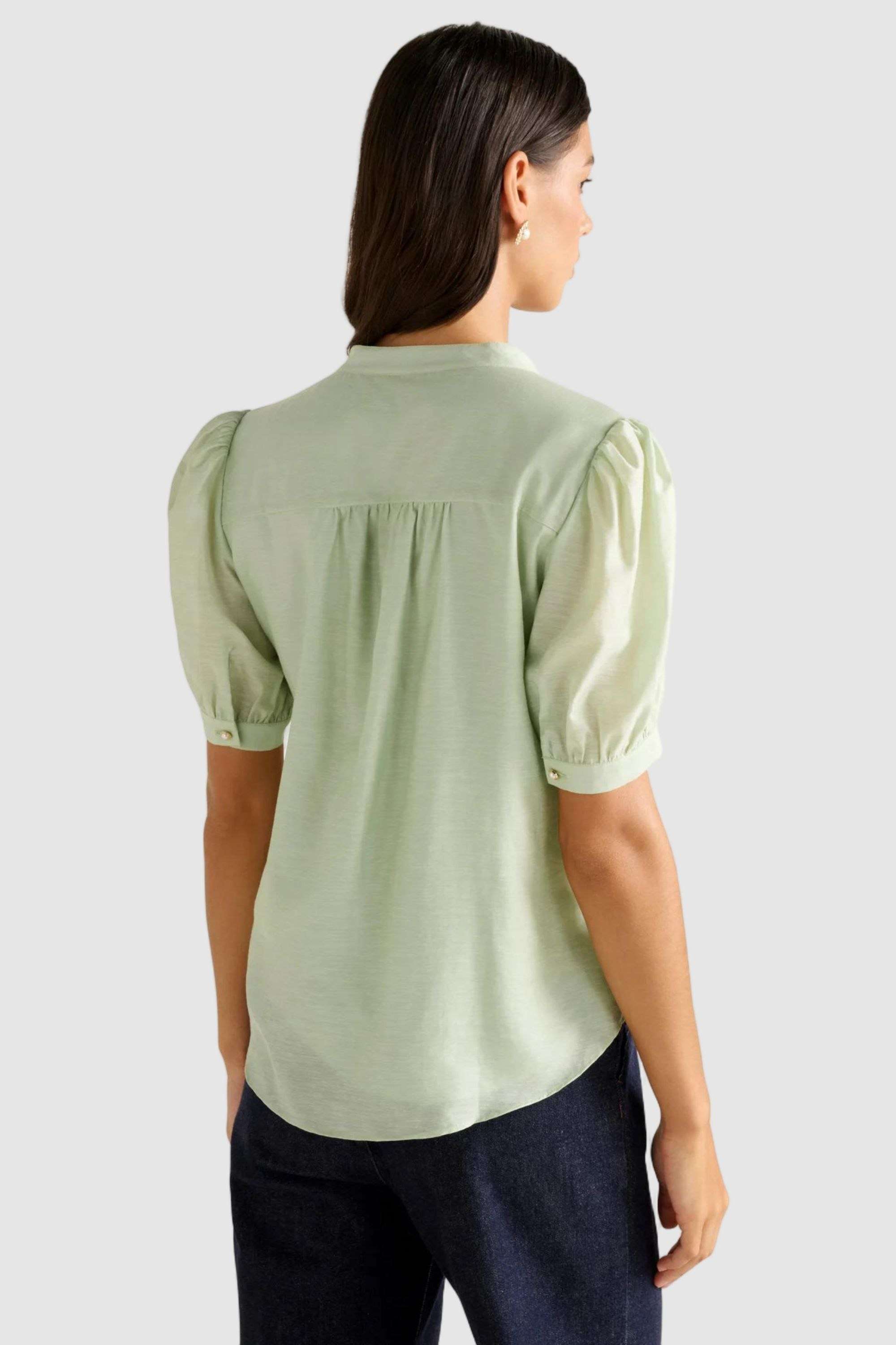 Solid-Blended-Fabric-Collared-Women-s-Lorna-Utility-Blouse