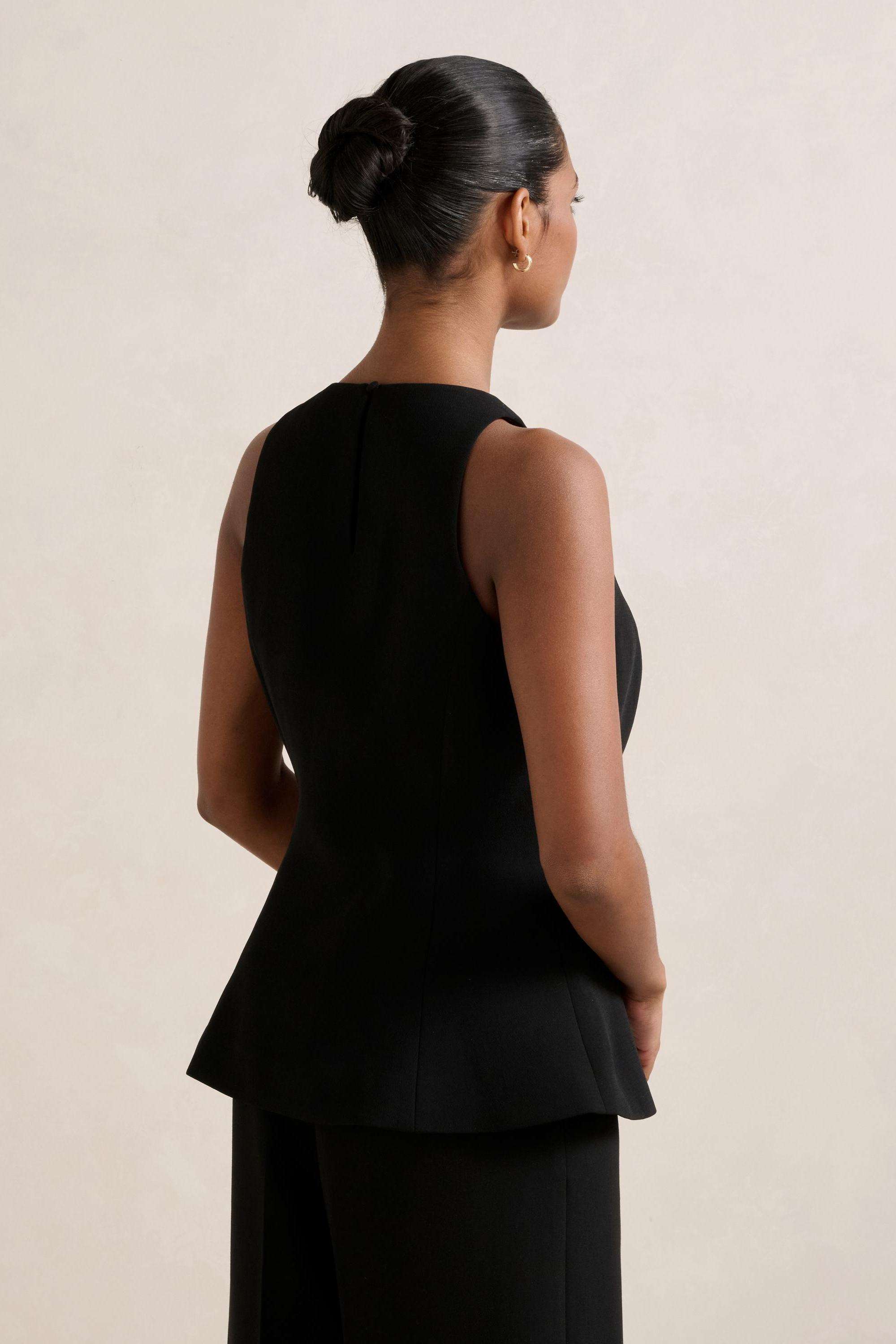 Solid-Blended-Fabric-Women-s-Top