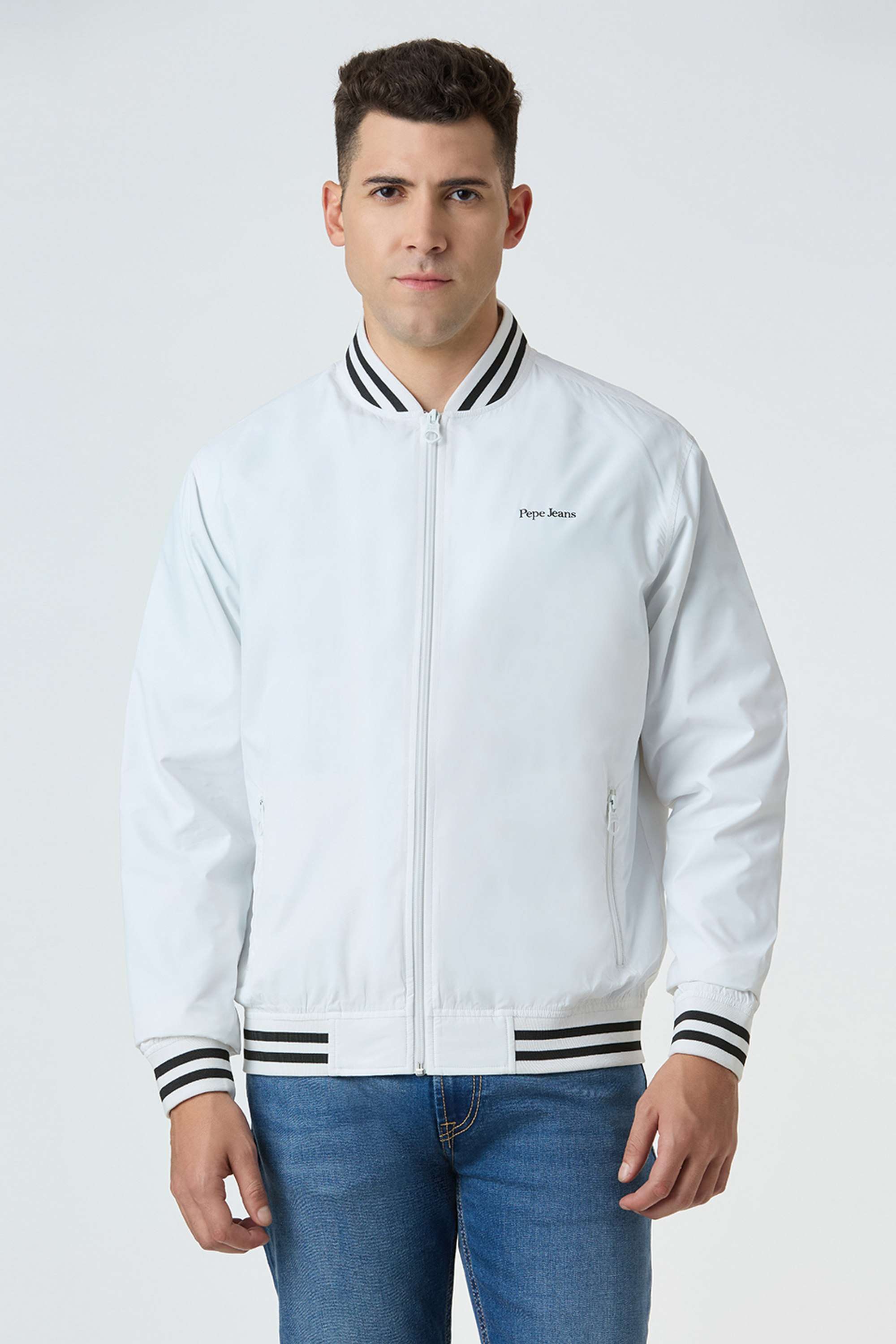 Solid-Polyester-Regular-Fit-Men-s-Jacket