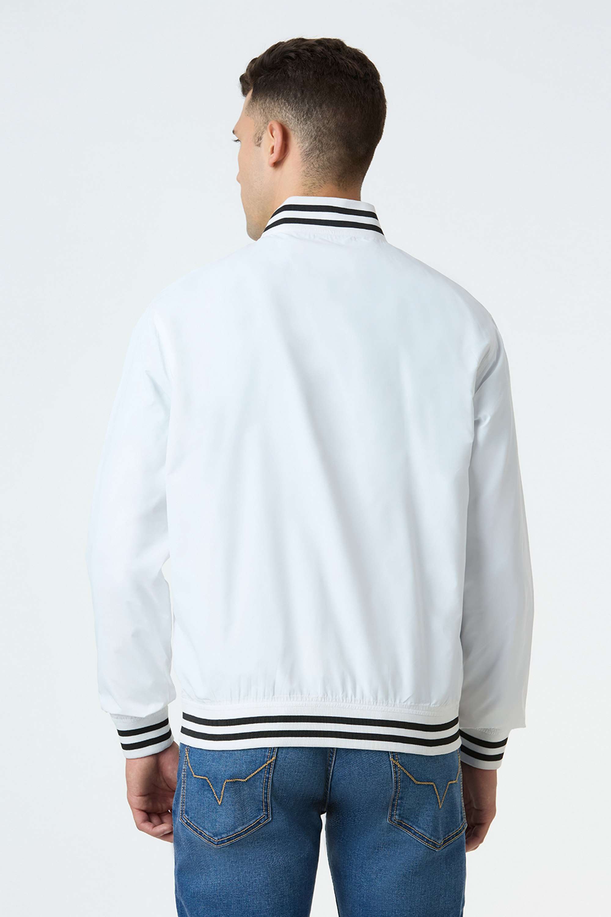 Solid-Polyester-Regular-Fit-Men-s-Jacket