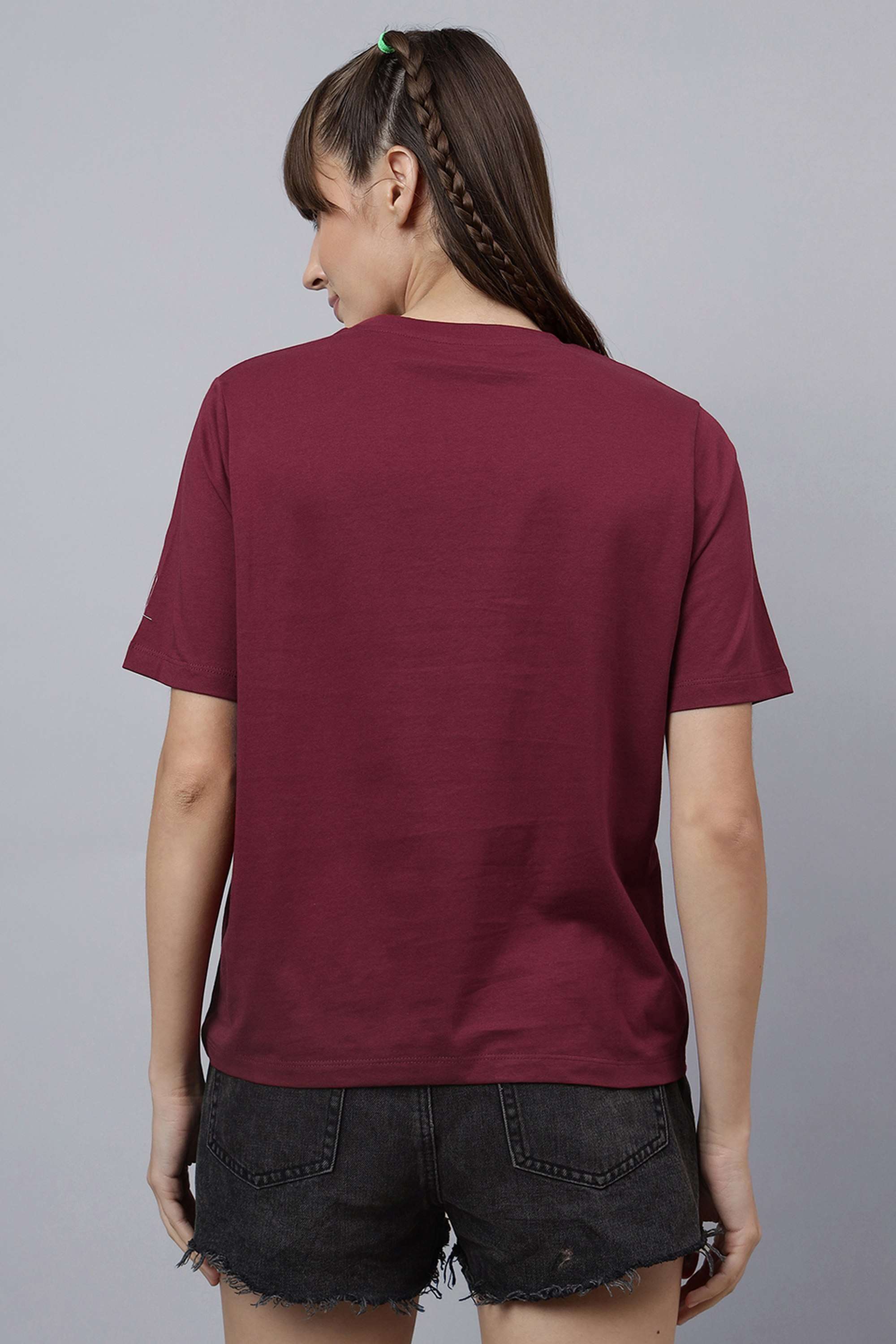 Blended-Fabric-Women-s-Casual-Wear-T-Shirt