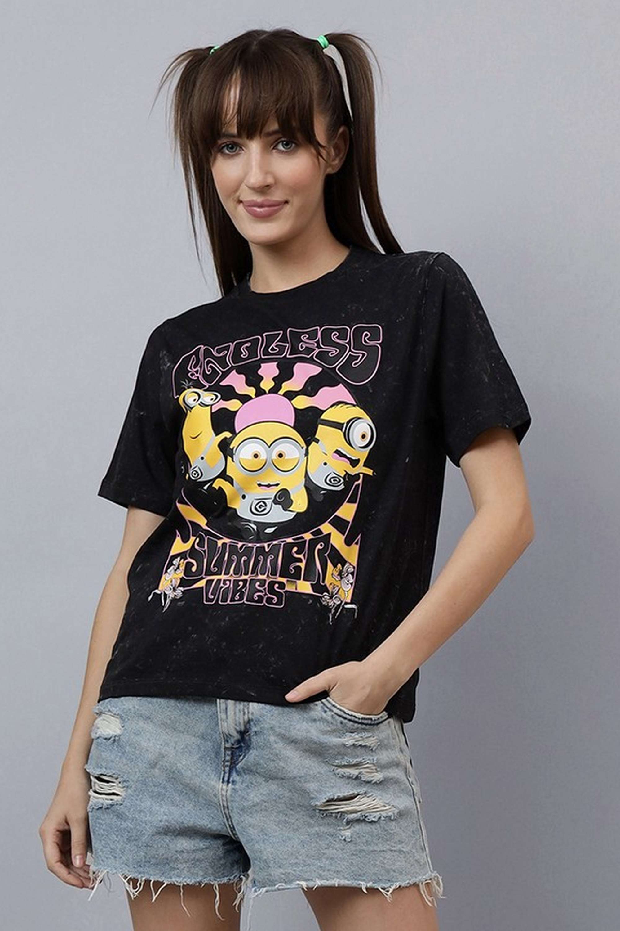 Blended-Fabric-Women-s-Casual-Wear-T-Shirt