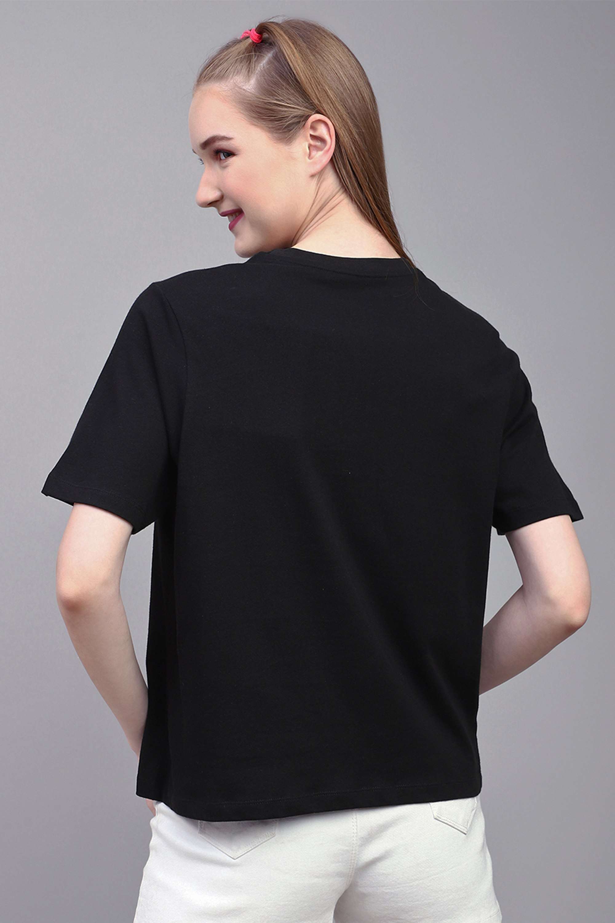 Blended-Fabric-Women-s-Casual-Wear-T-Shirt