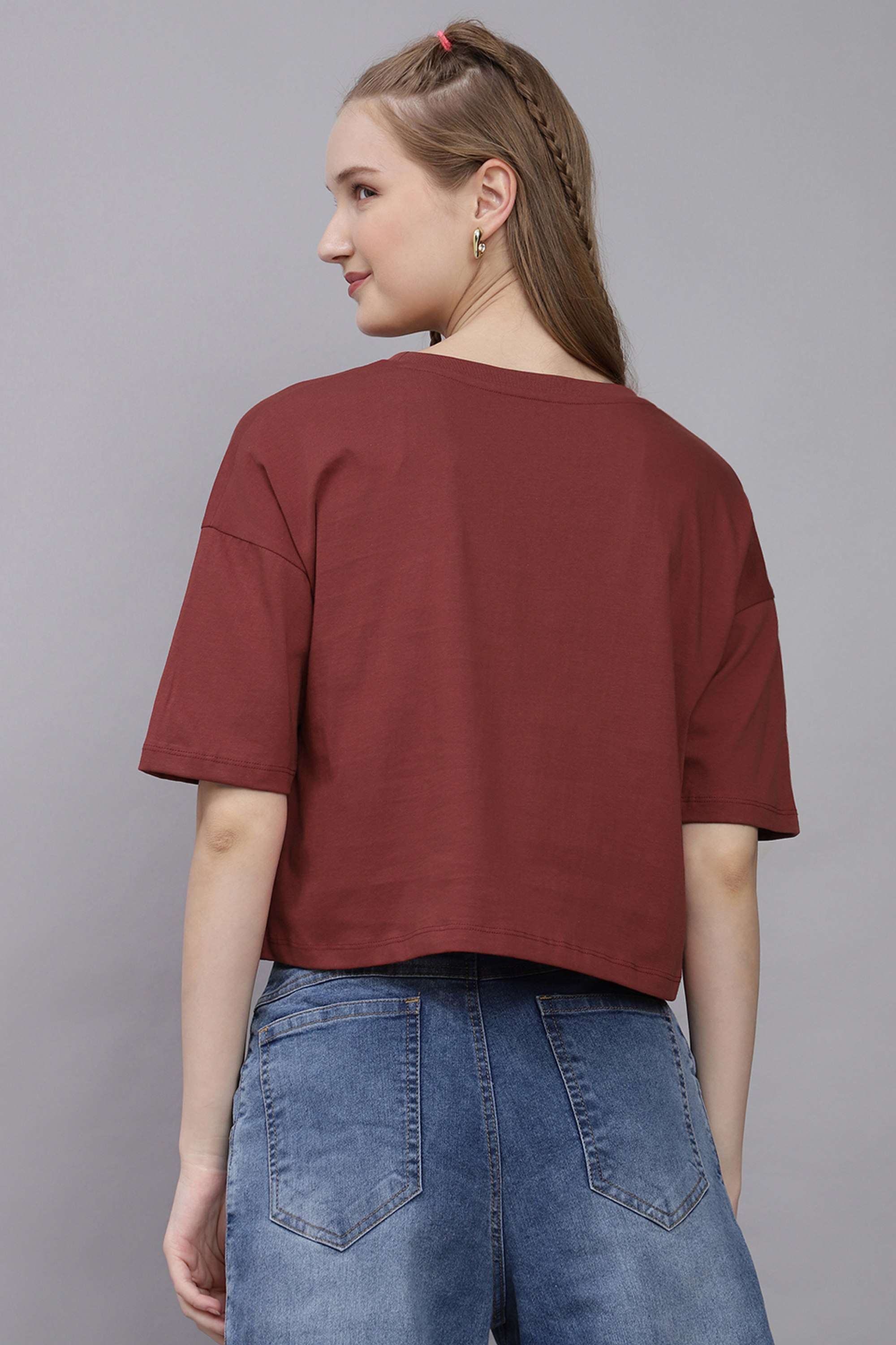 Blended-Fabric-Women-s-Casual-Wear-T-Shirt