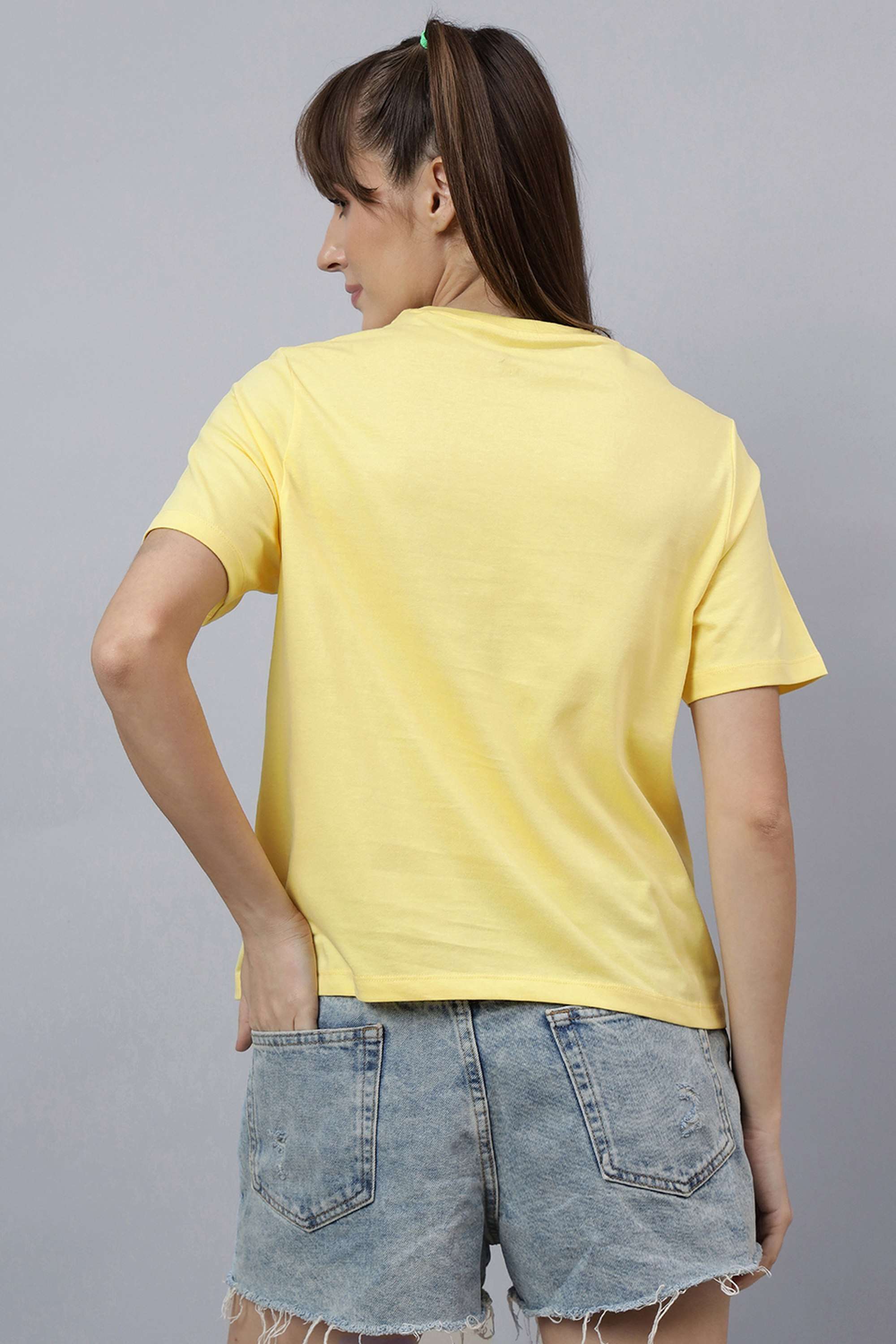 Blended-Fabric-Women-s-Casual-Wear-T-Shirt