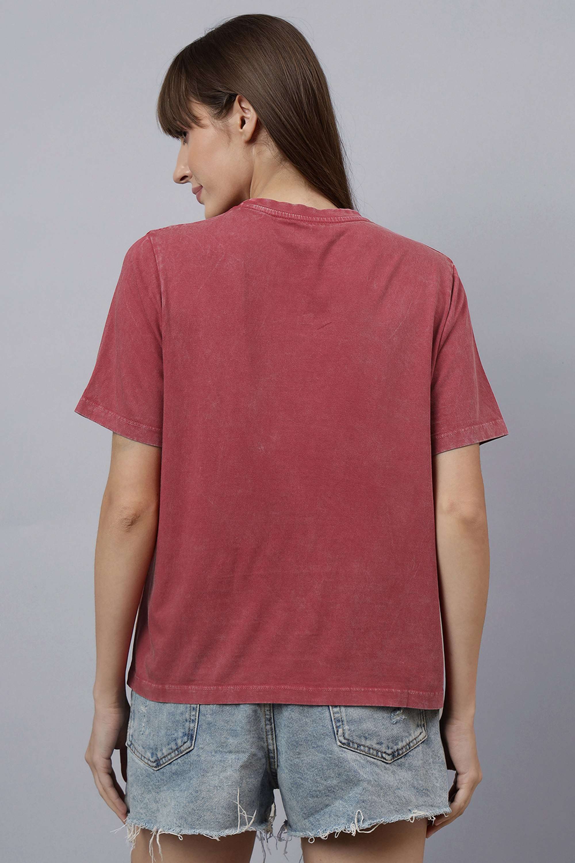 Blended-Fabric-Women-s-Casual-Wear-T-Shirt