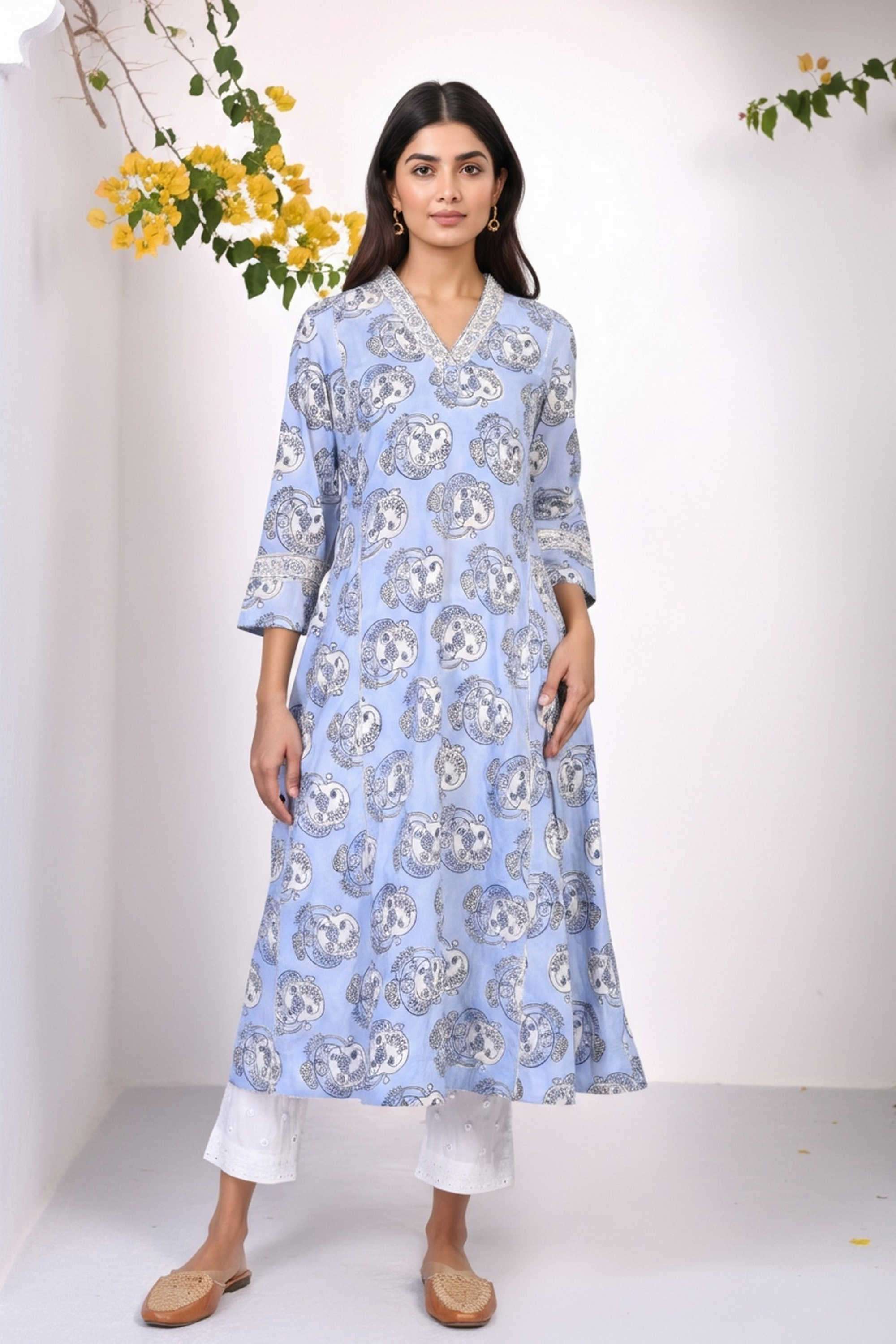 Block-Print-Cotton-Women-s-Festive-Wear-Kurta