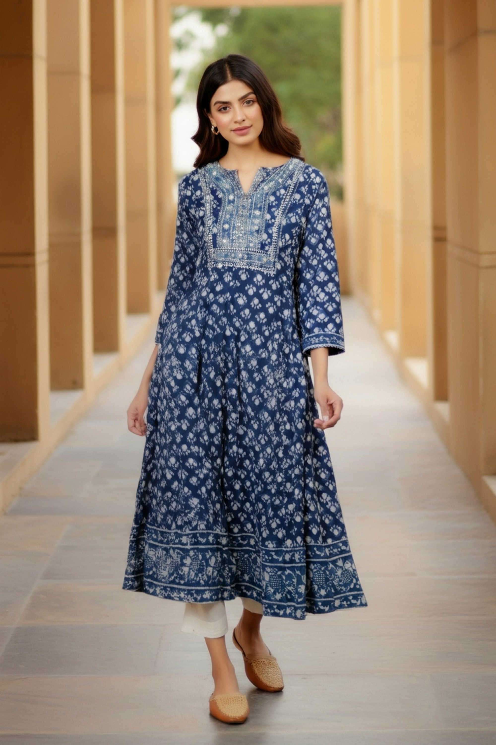 Block-Print-Cotton-Women-s-Festive-Wear-Kurta