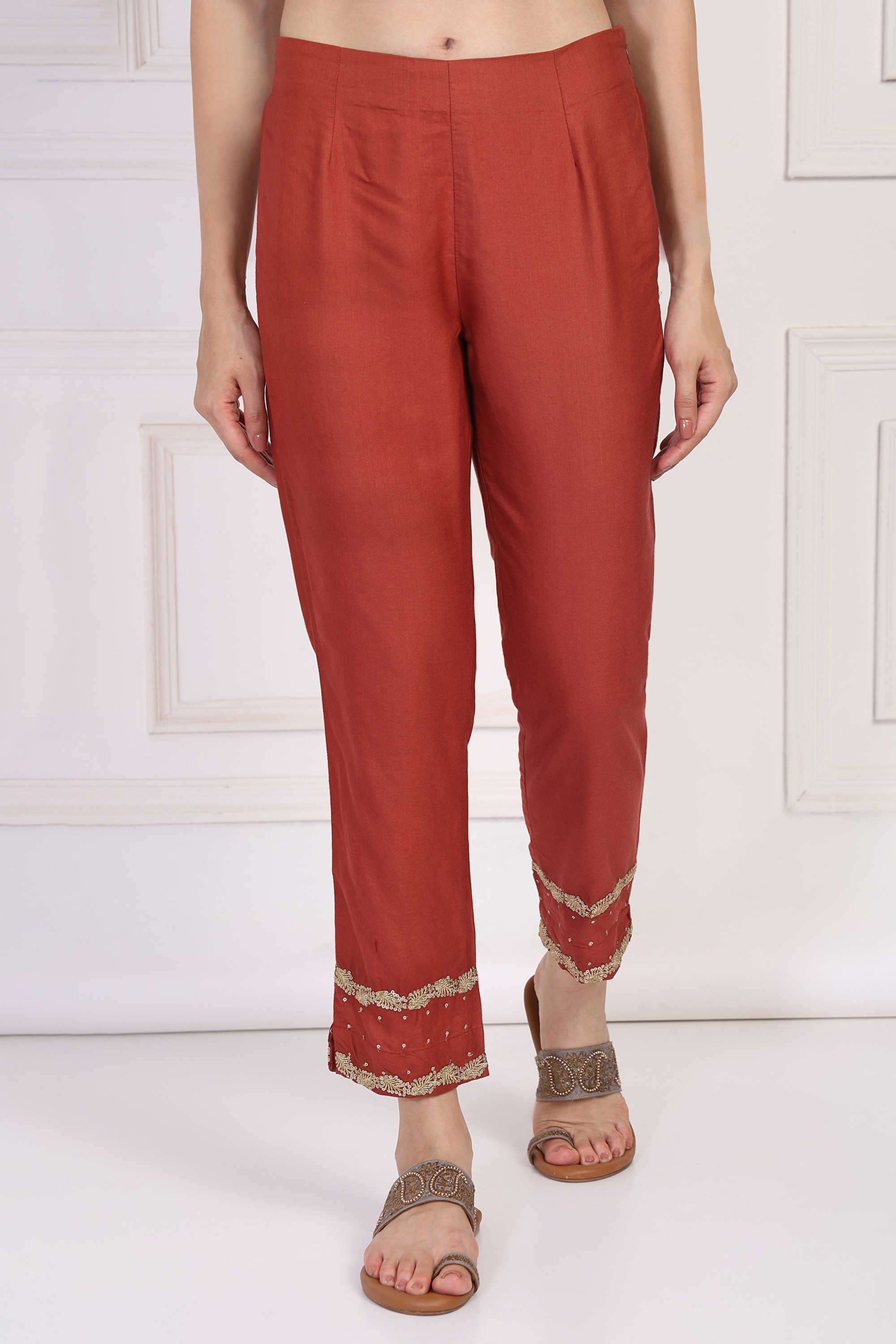 Embroidered-Blended-Fabric-Women-s-Festive-Wear-Pants