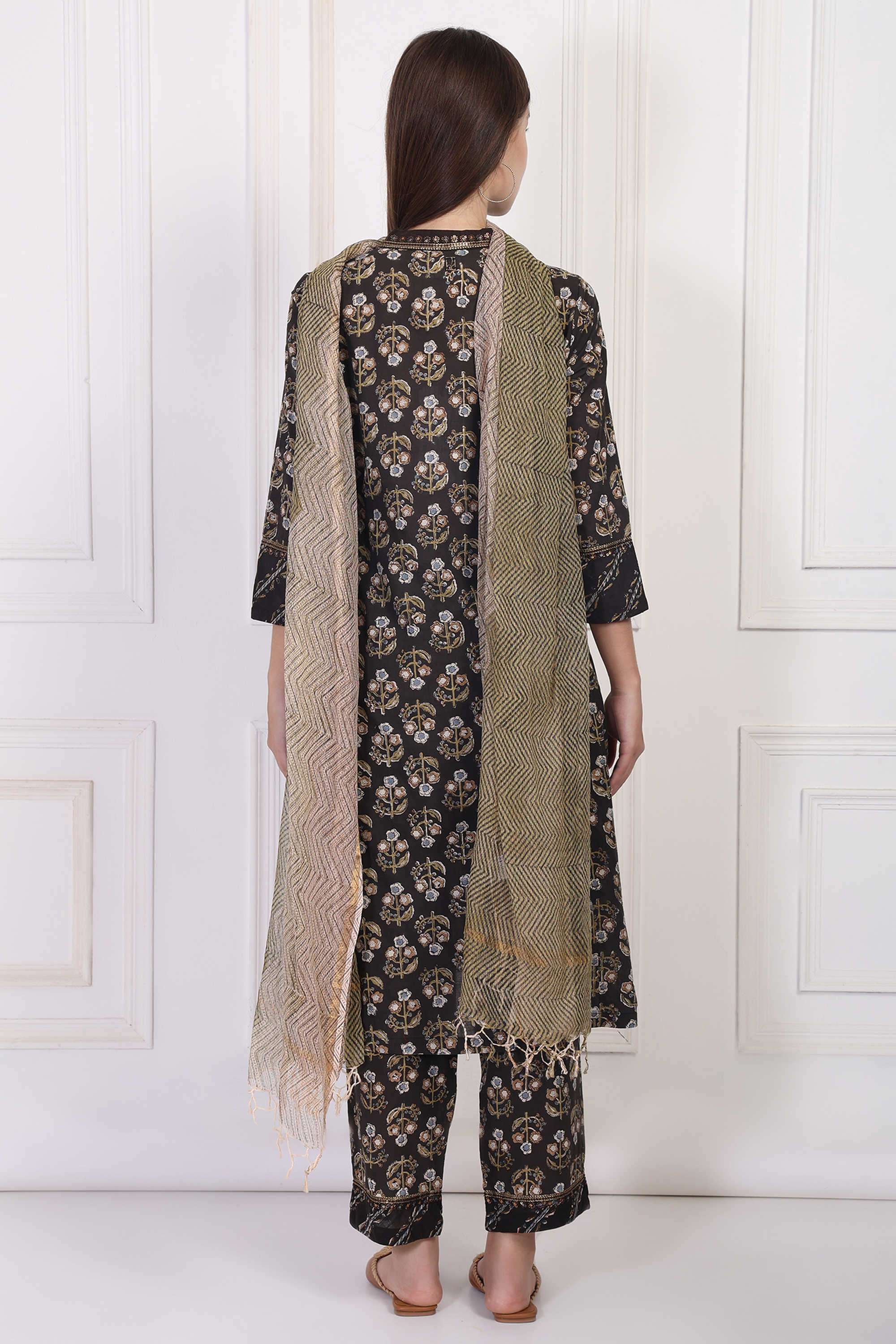 Block-Print-Cotton-Women-Kurta-Set