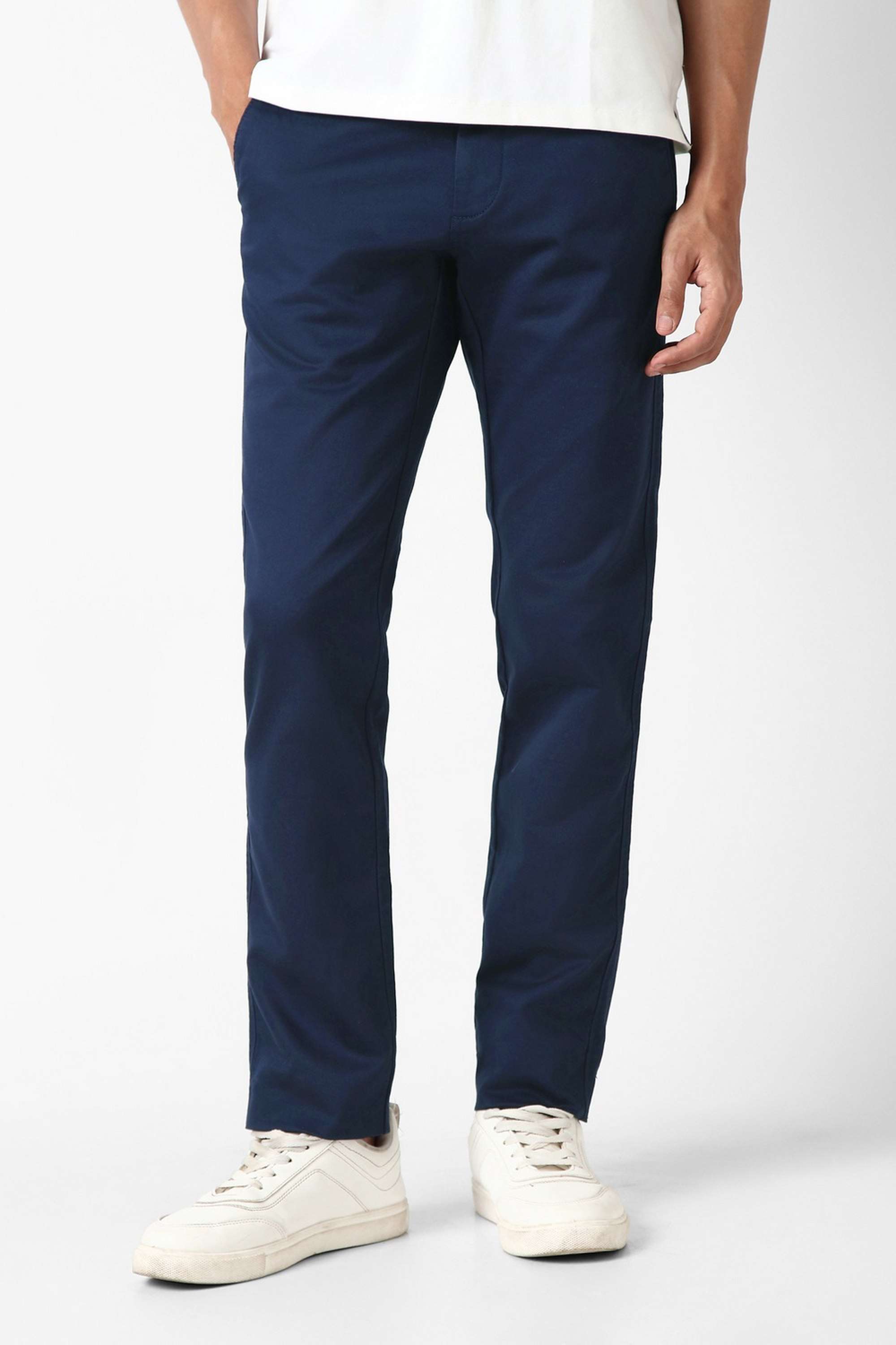 Solid-Cotton-Blend-Slim-Fit-Men-Casual-Wear-Trouser