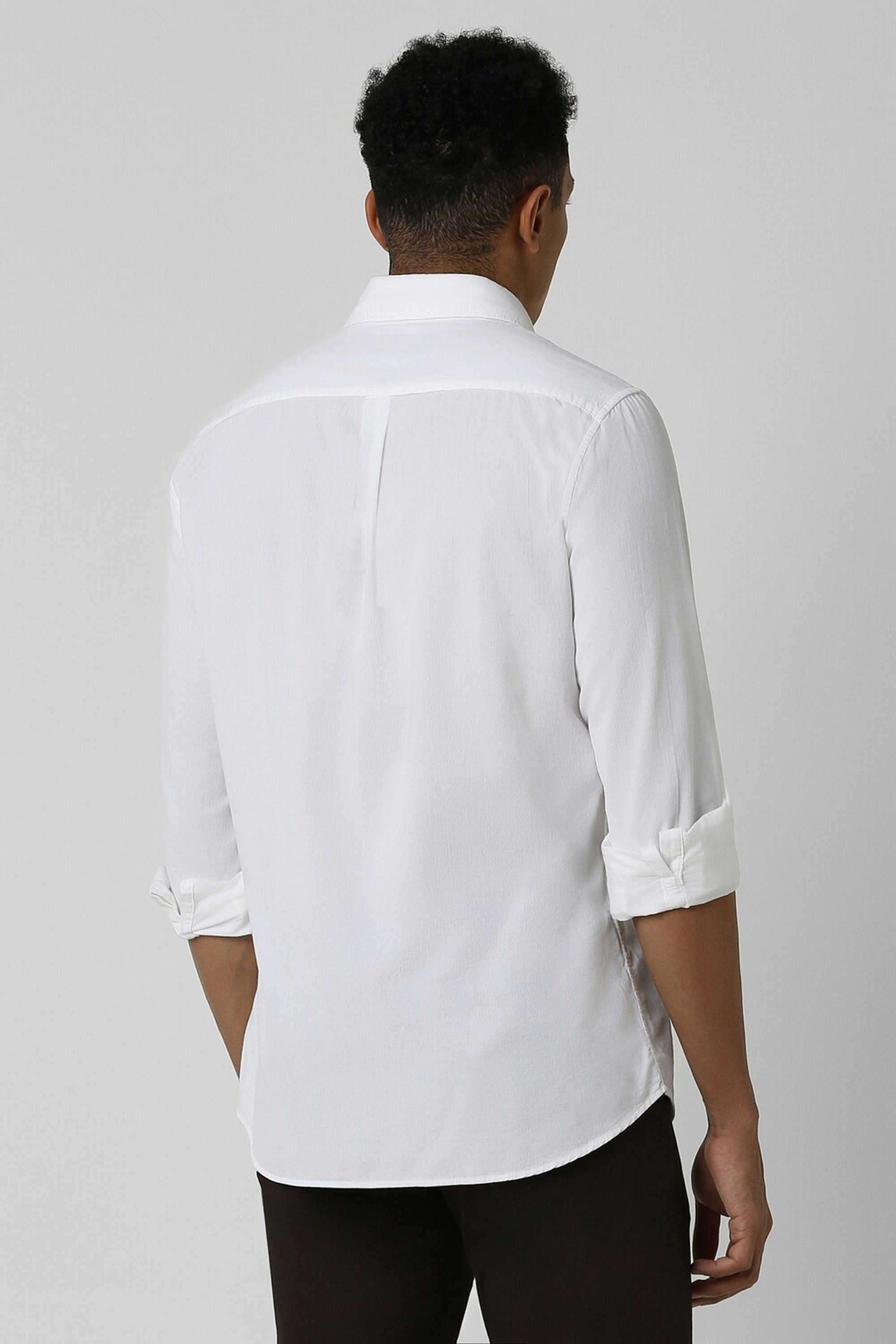 Solid-Cotton-Blend-Slim-Fit-Men-s-Casual-Shirt