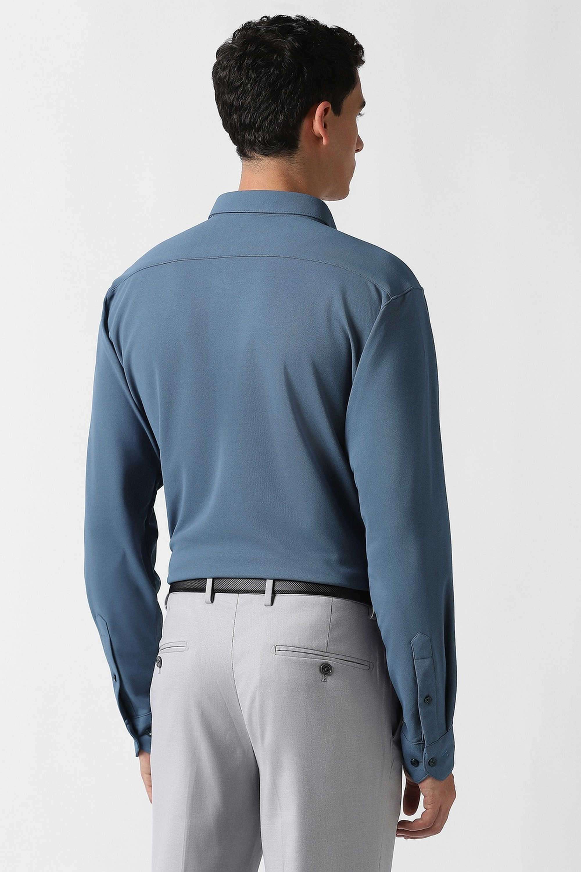 Solid-Polyester-Slim-Fit-Men-s-Formal-Shirt