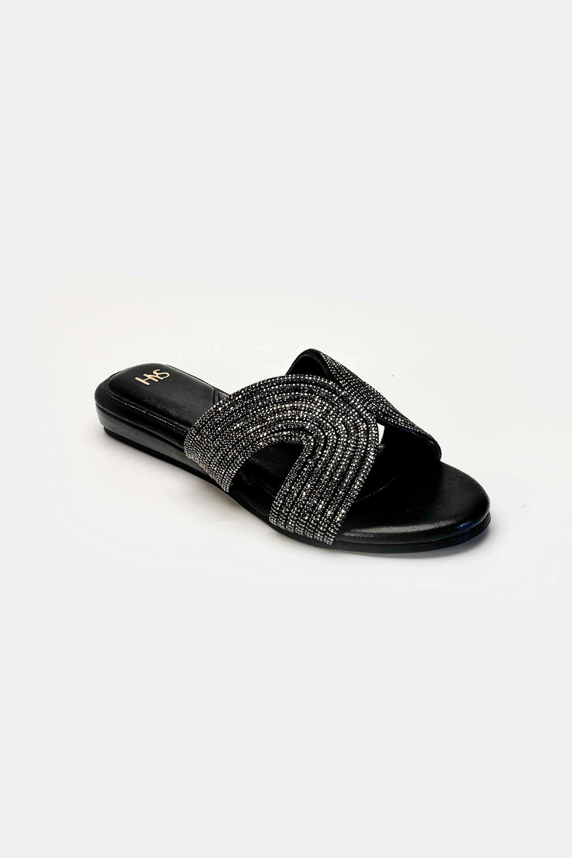 Dazzle-Leather-Slip-On-Women-s-Party-Wear-Flats
