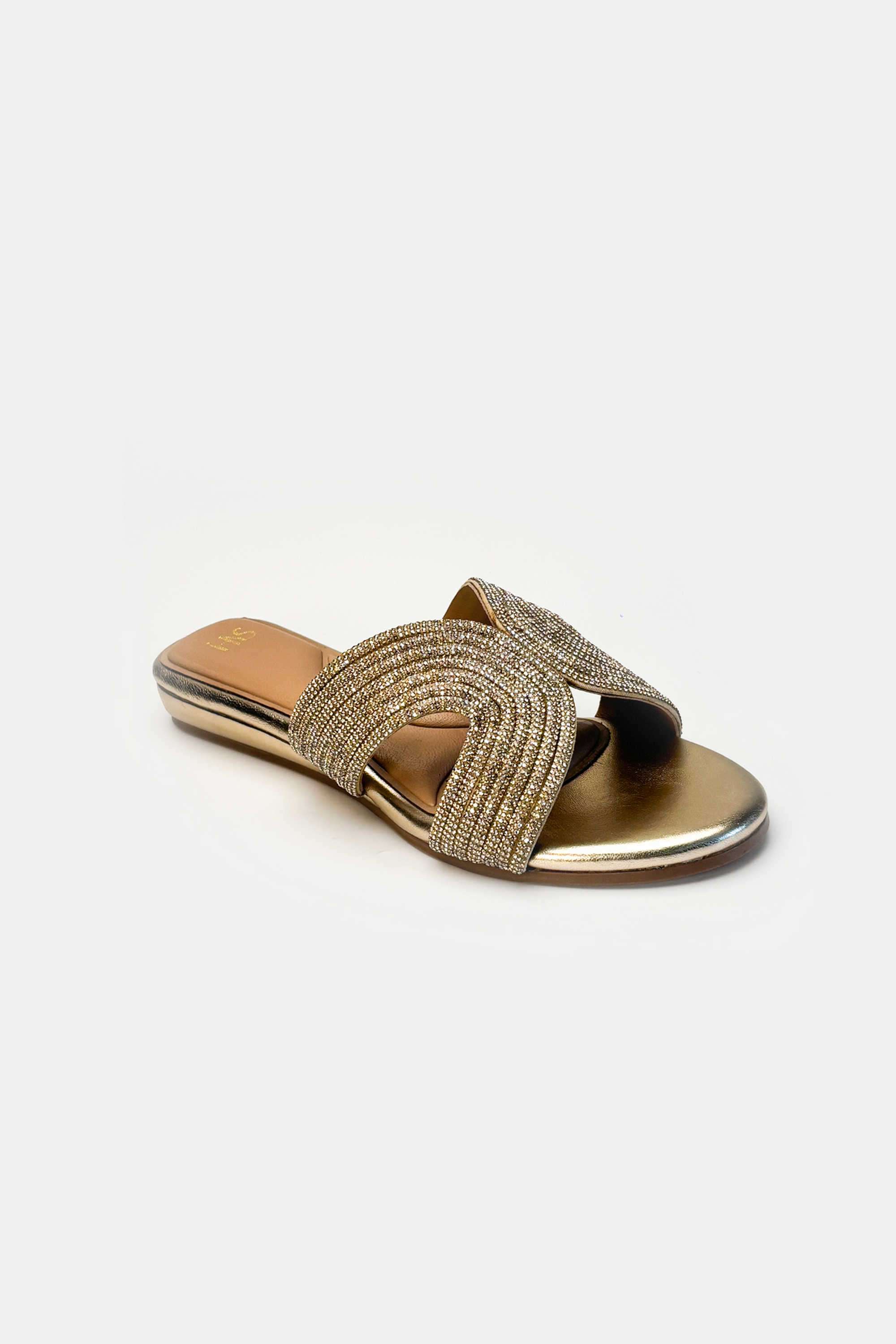 Dazzle-Leather-Slip-On-Women-s-Party-Wear-Flats