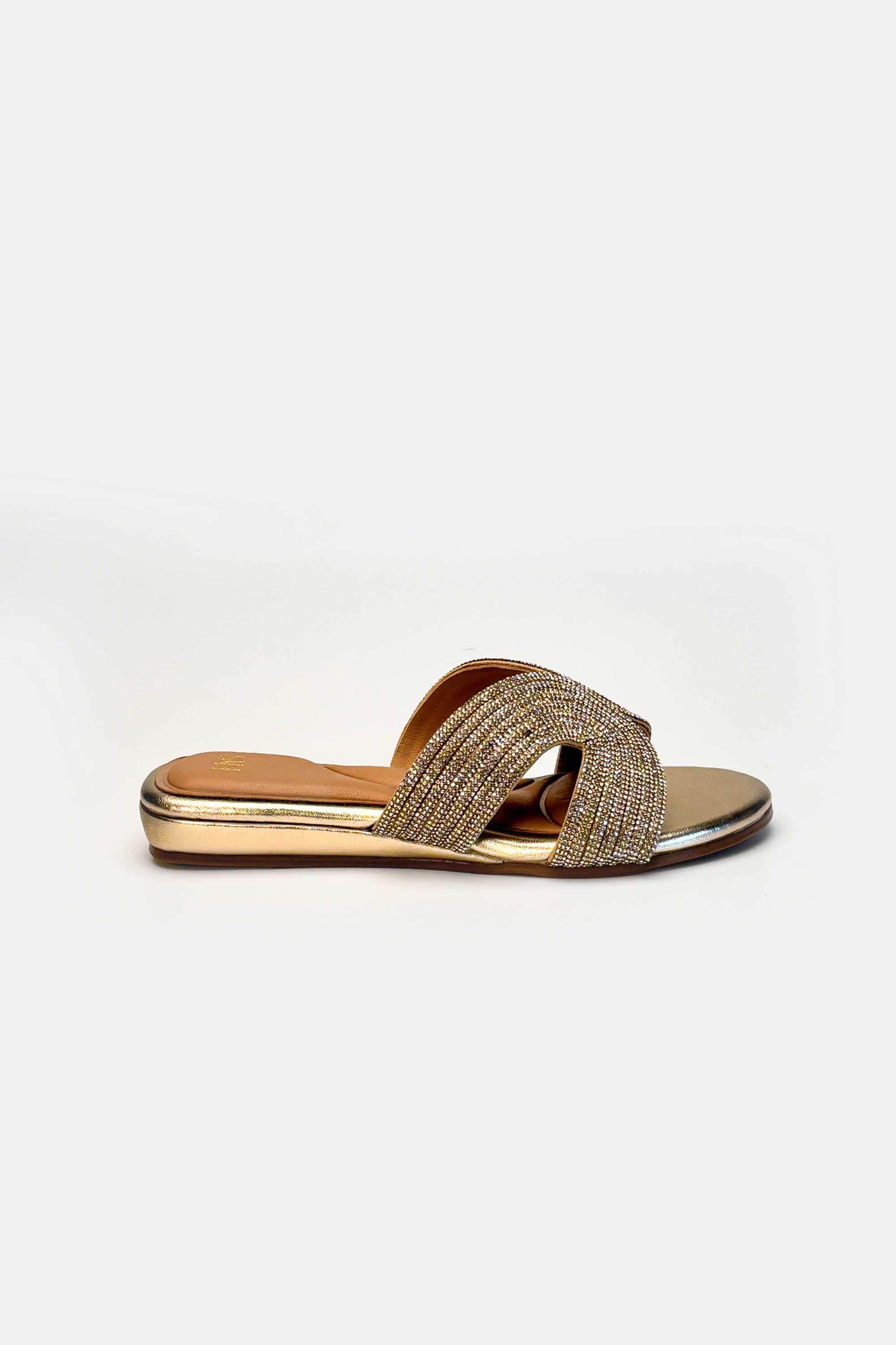 Dazzle-Leather-Slip-On-Women-s-Party-Wear-Flats